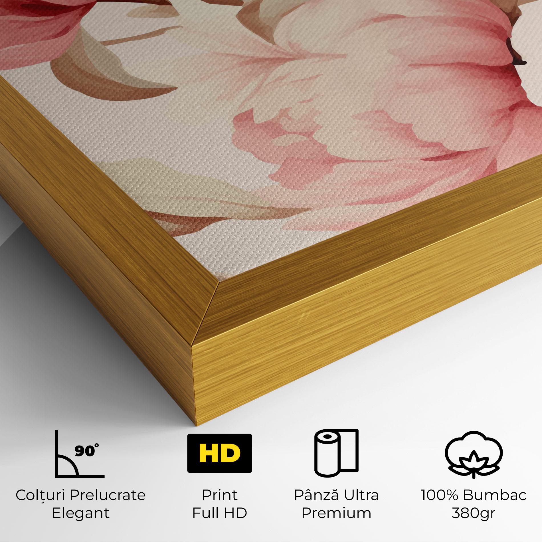 Tablou Canvas Pastel Peony mockup 4