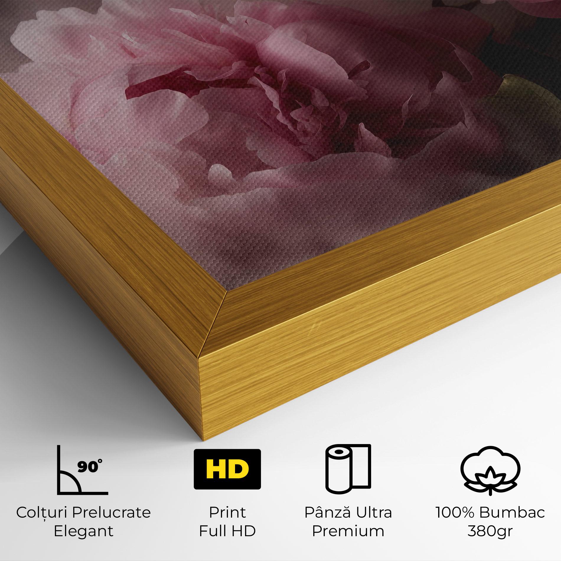 Tablou Canvas Peony In Smoke mockup 4