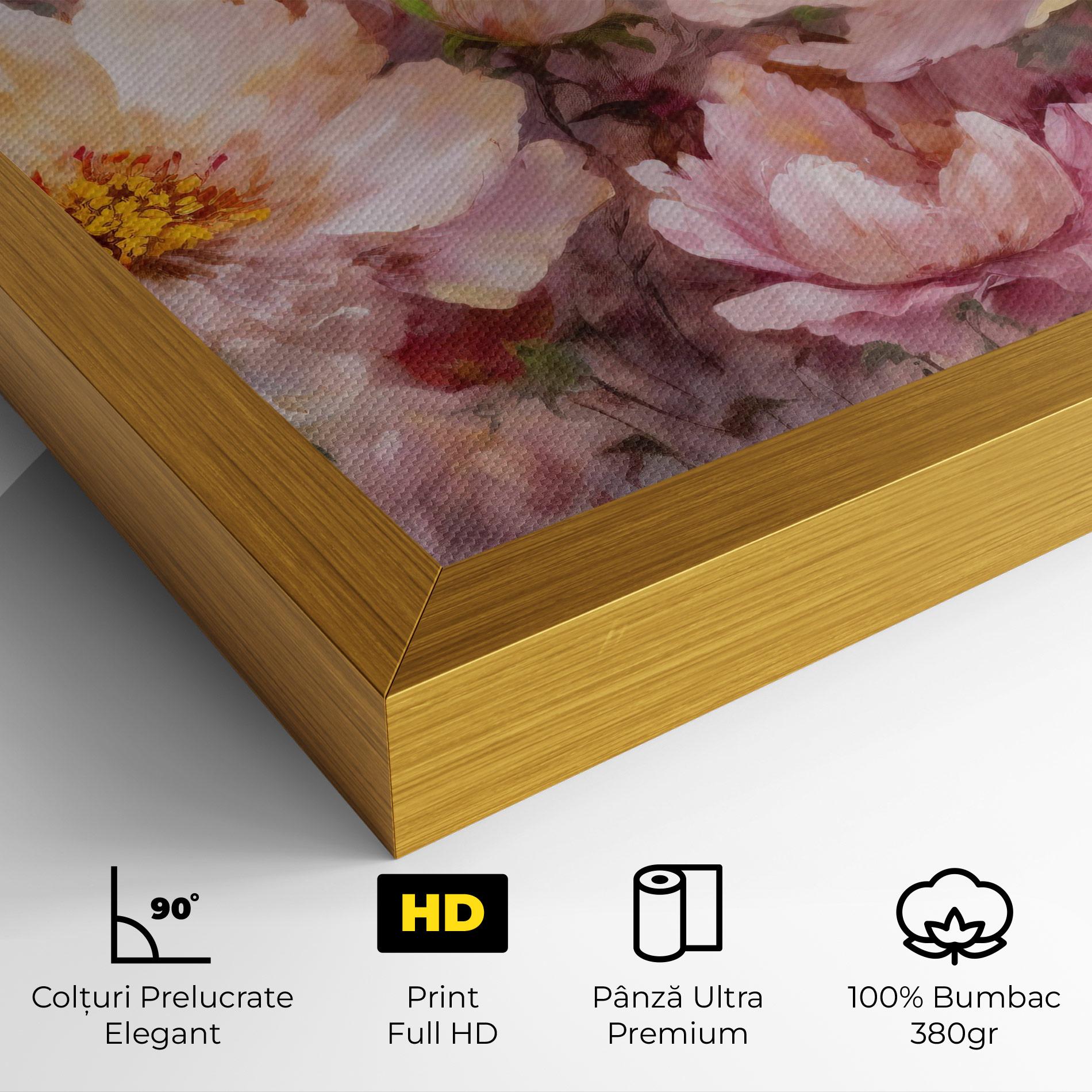 Tablou Canvas Peony Painting Art mockup 4