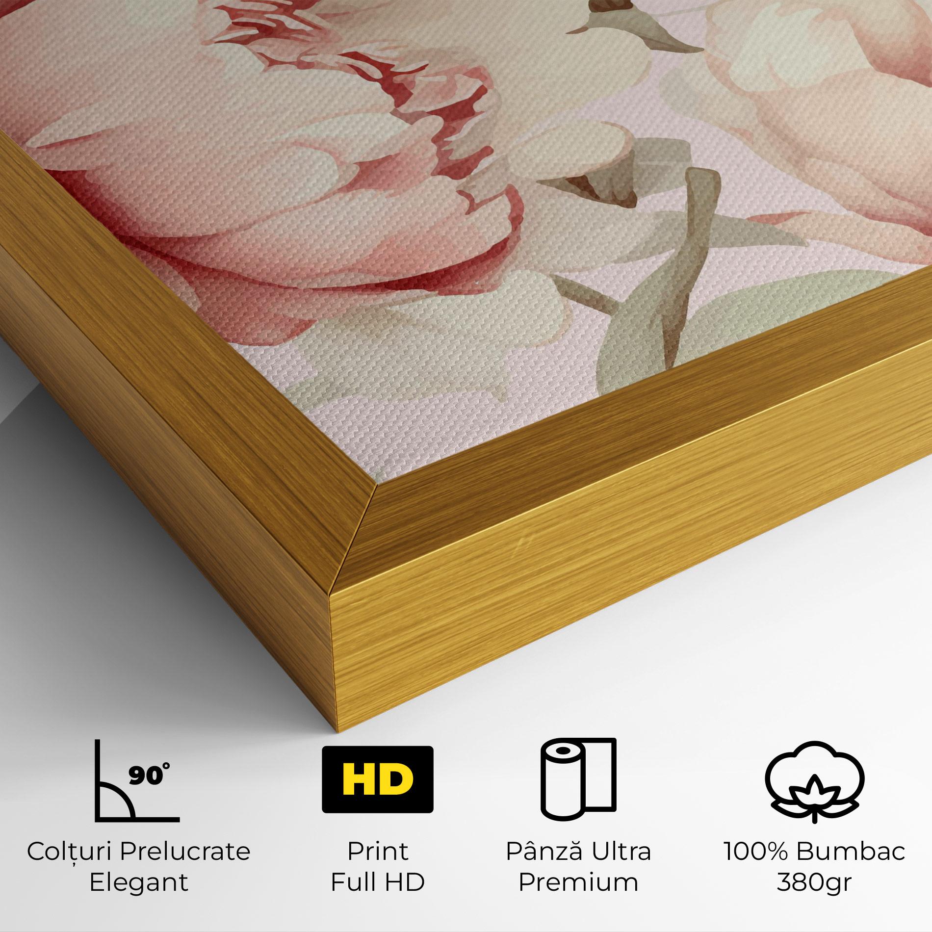 Tablou Canvas Pink Pretty Peony mockup 4