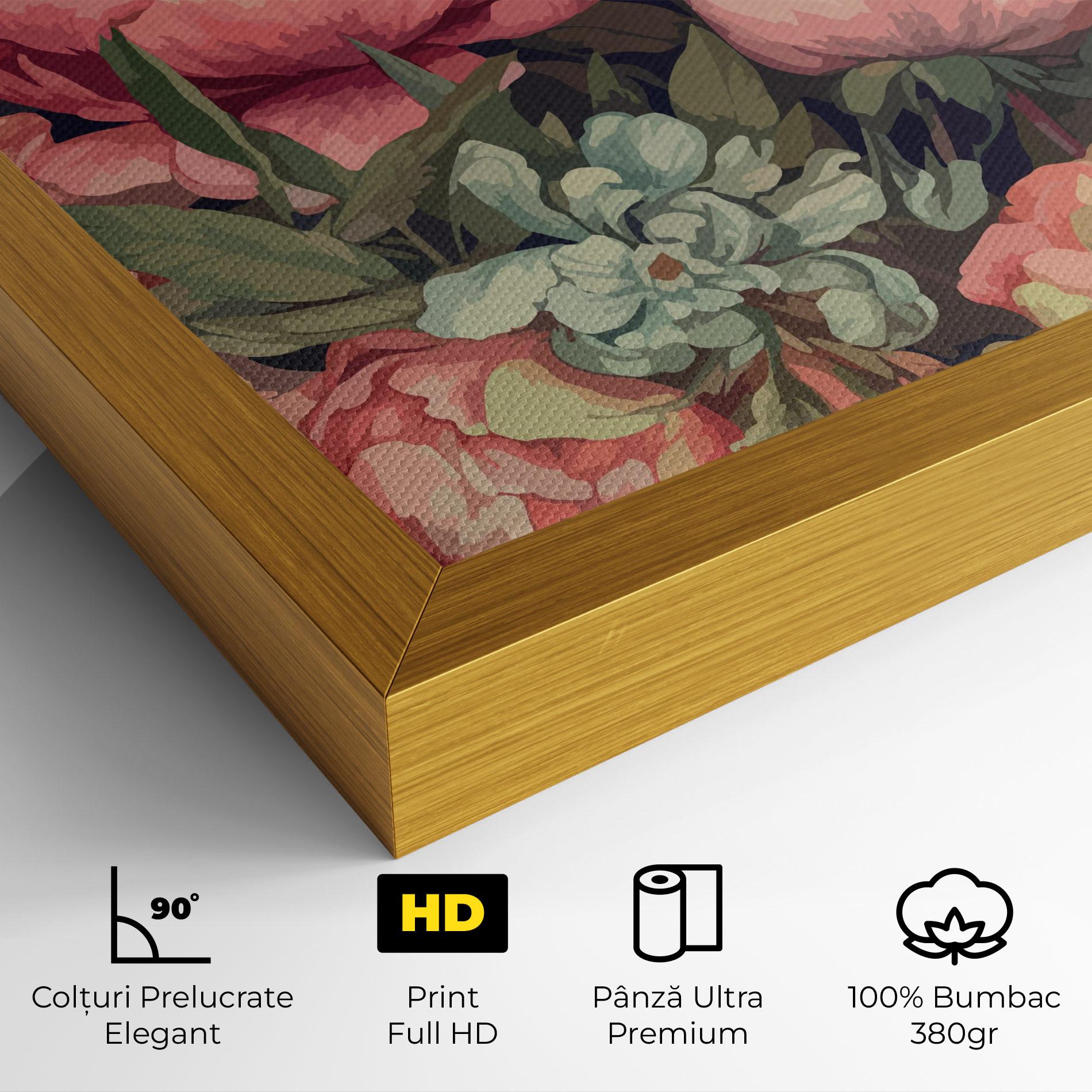 Tablou Canvas Pretty Artistic Peony mockup 4