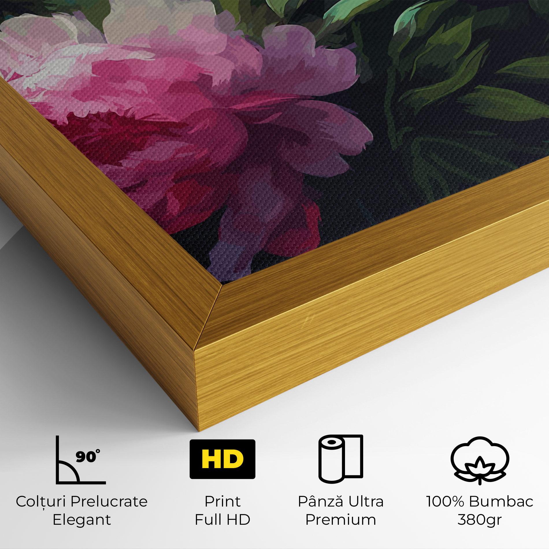 Tablou Canvas Pretty Peony Paint mockup 4