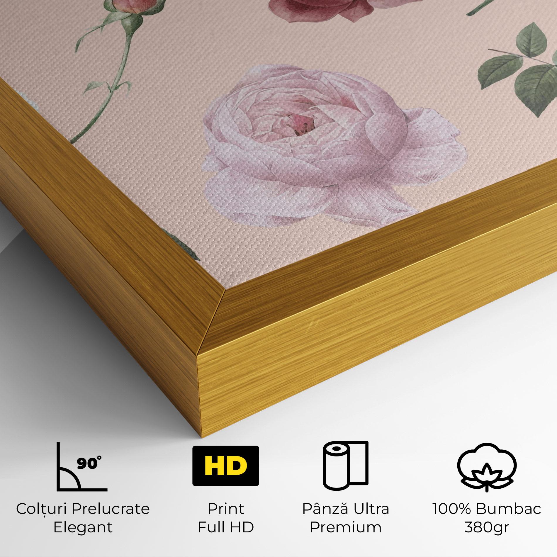 Tablou Canvas Rose And Peony mockup 4