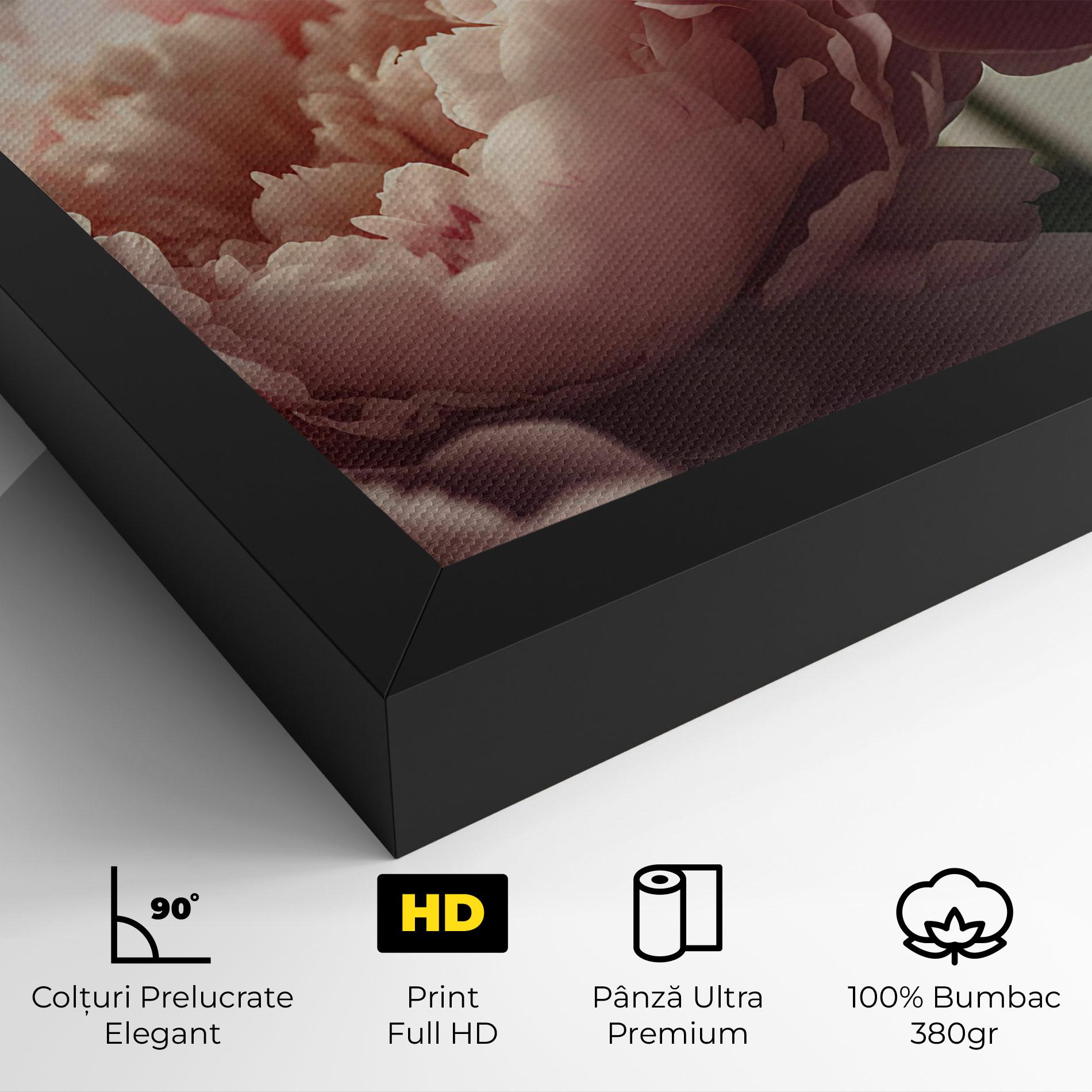 Tablou Canvas Cream Dreamy Peony mockup 4