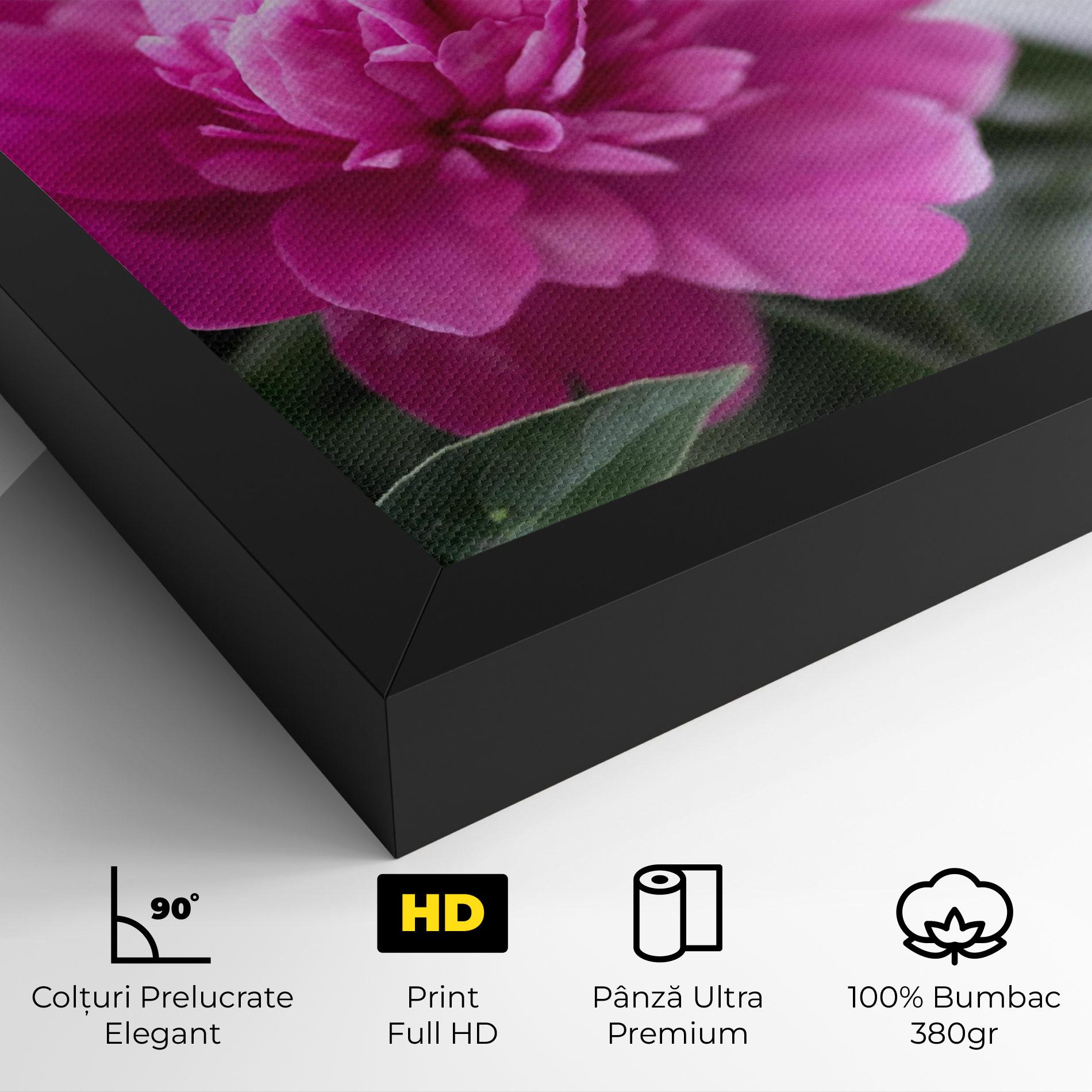 Tablou Canvas Dark Pink Peony mockup 4