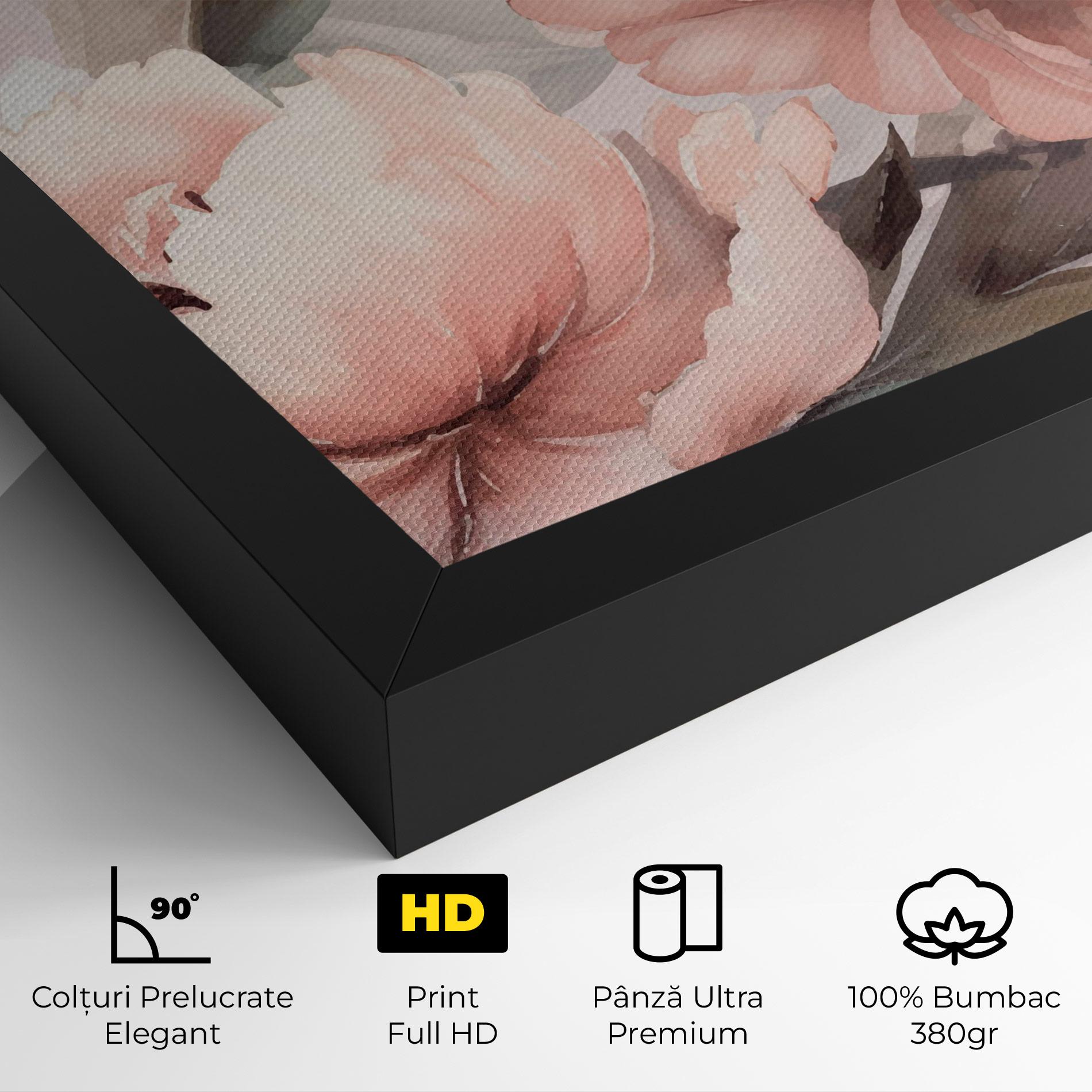 Tablou Canvas Dreamy Peony Art mockup 4