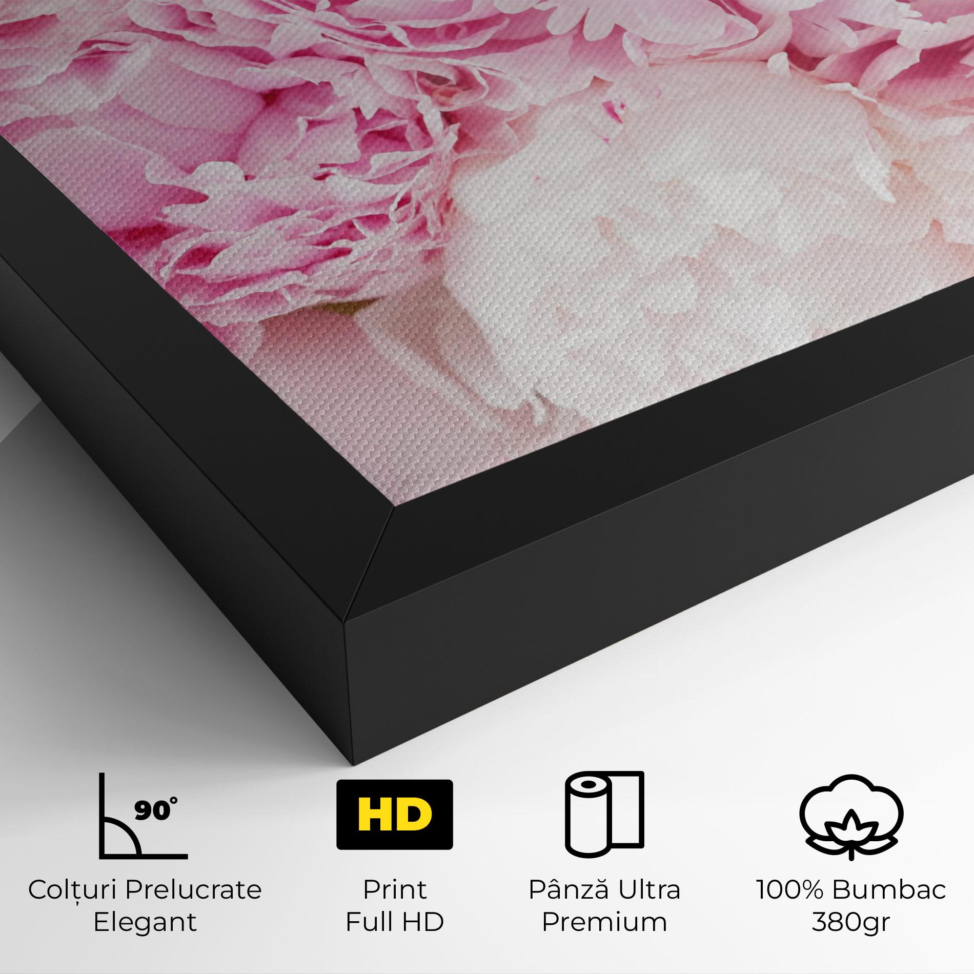 Tablou Canvas Dreamy Pink Pastel Peony mockup 4