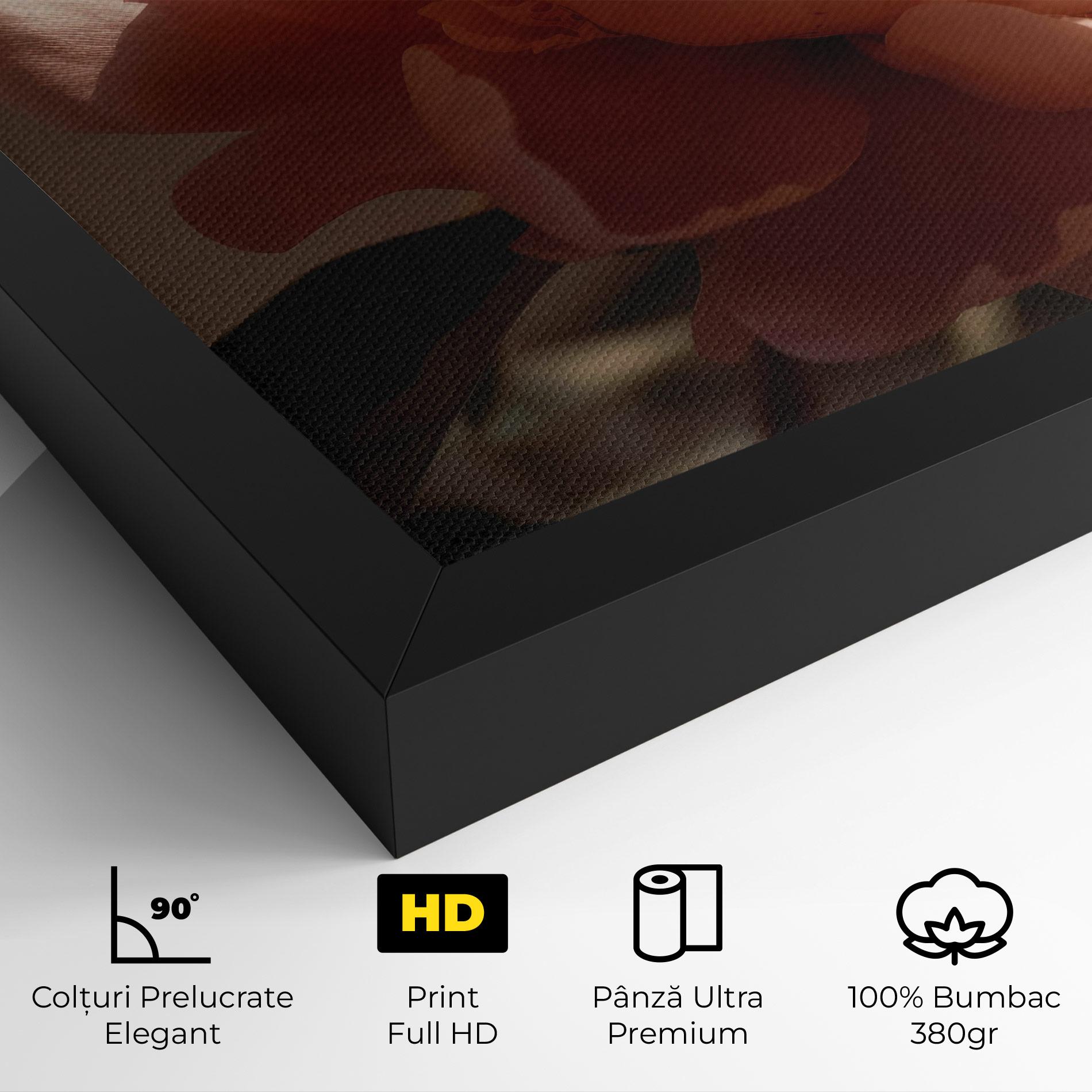 Tablou Canvas Light Orange Peony View mockup 4