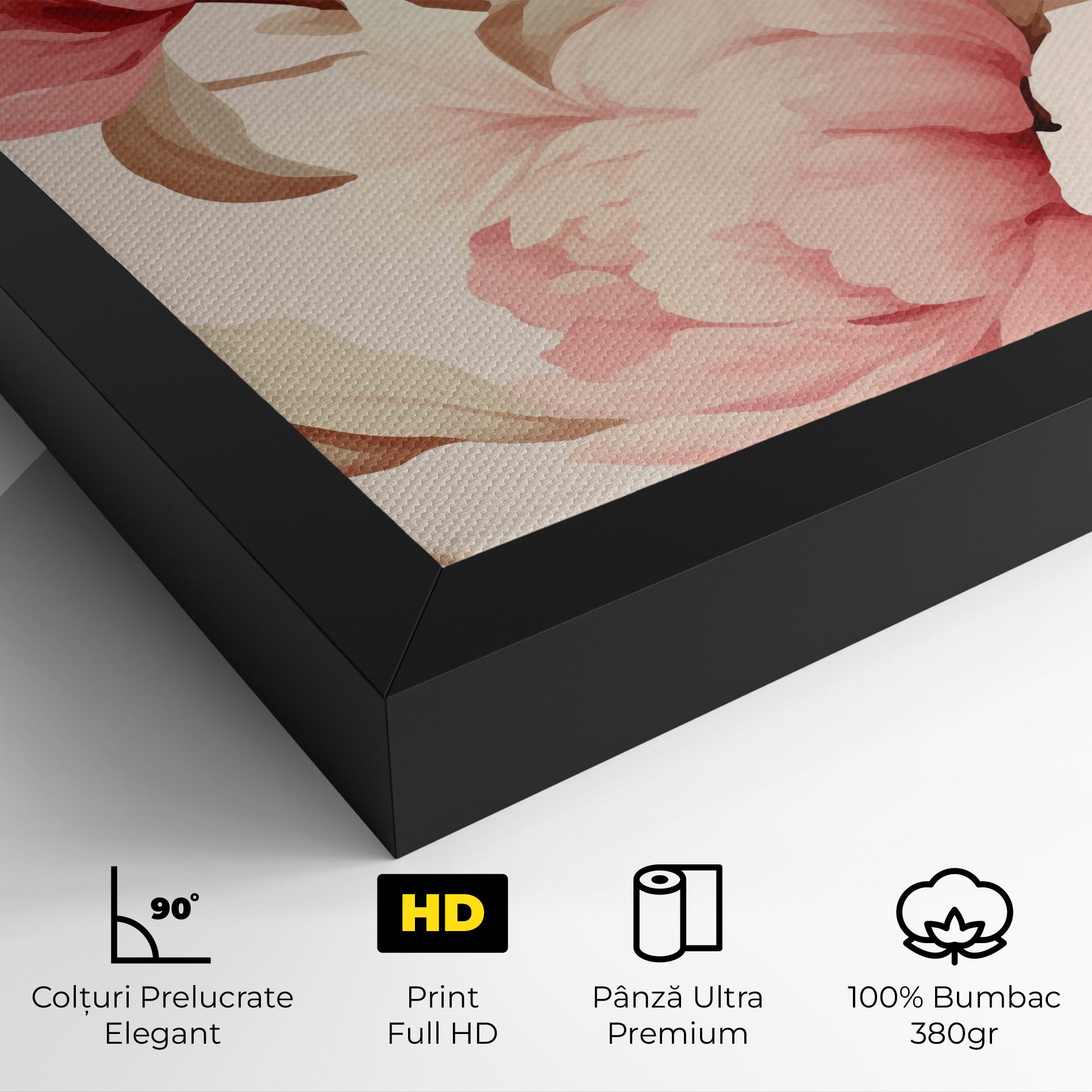 Tablou Canvas Pastel Peony mockup 4