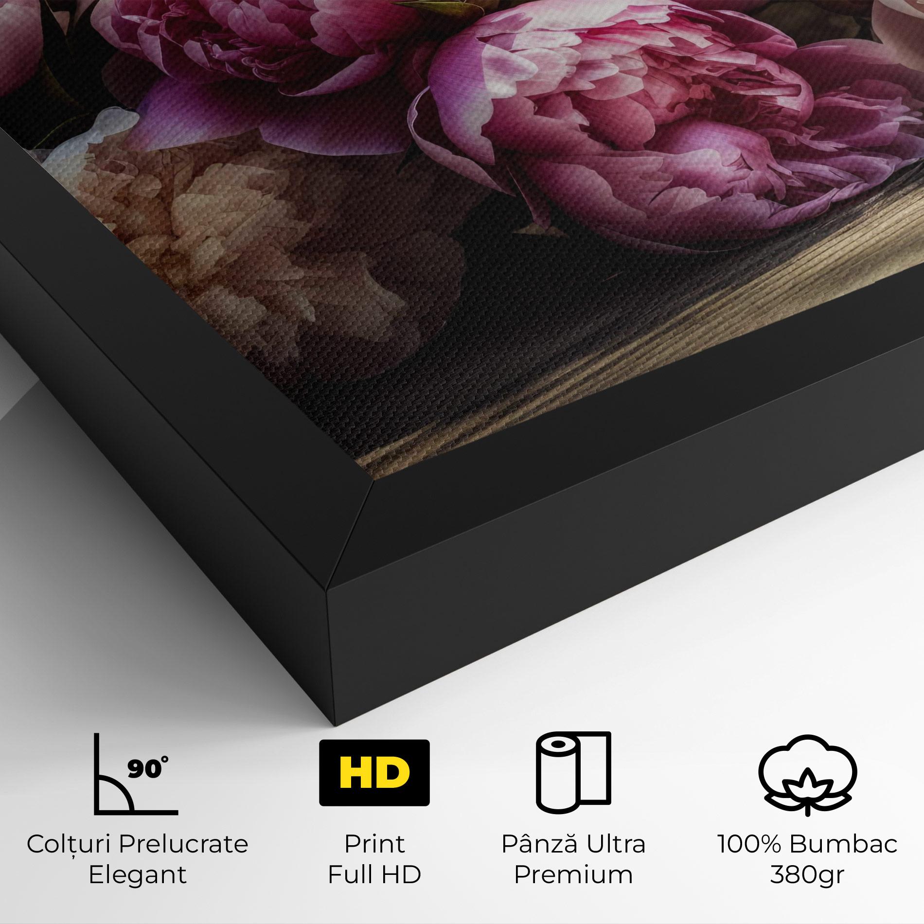 Tablou Canvas Peonies On The Table mockup 4
