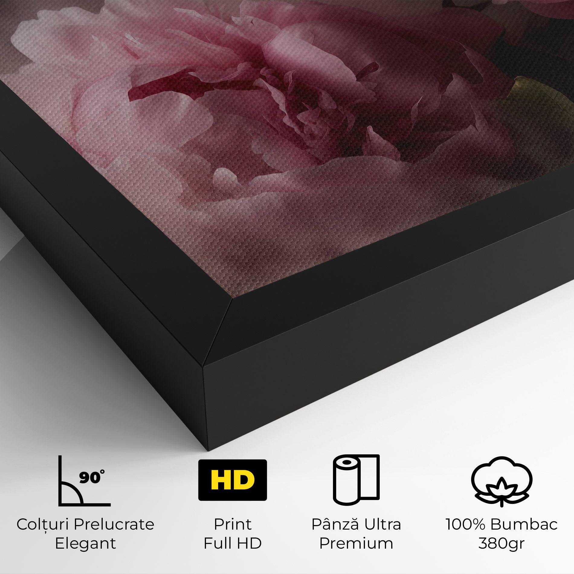 Tablou Canvas Peony In Smoke mockup 4