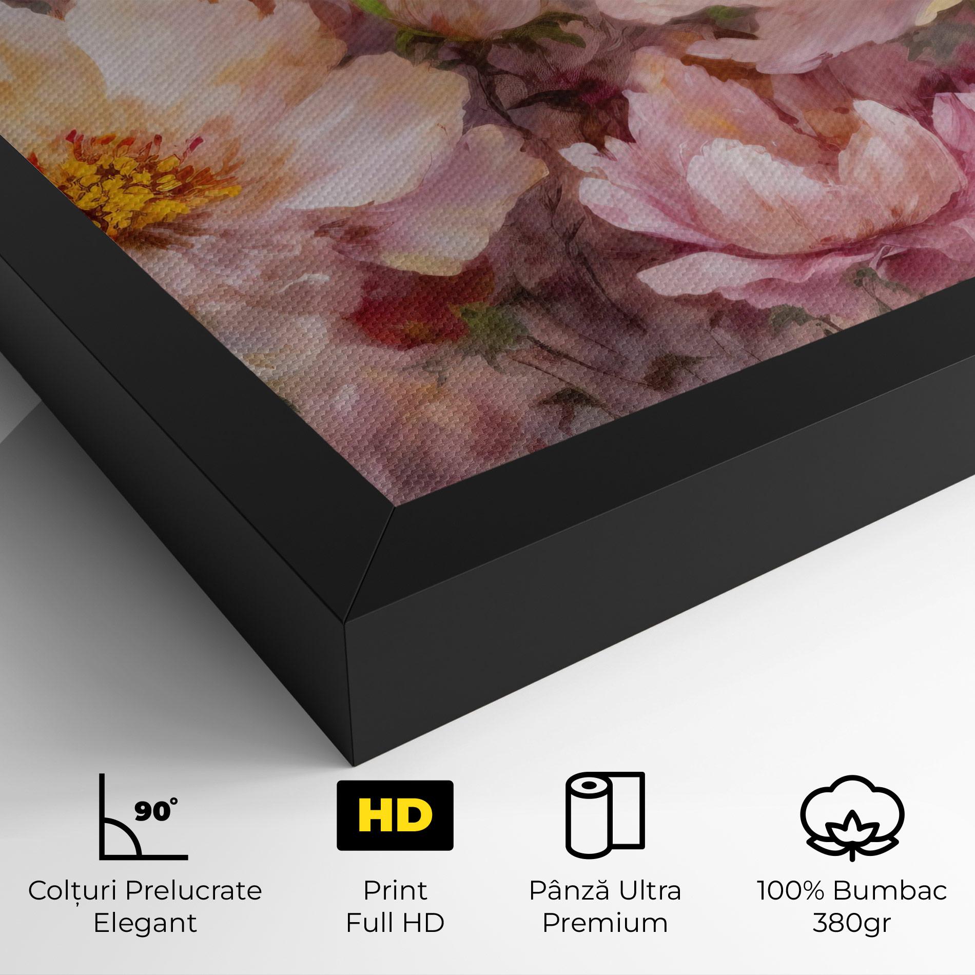 Tablou Canvas Peony Painting Art mockup 4
