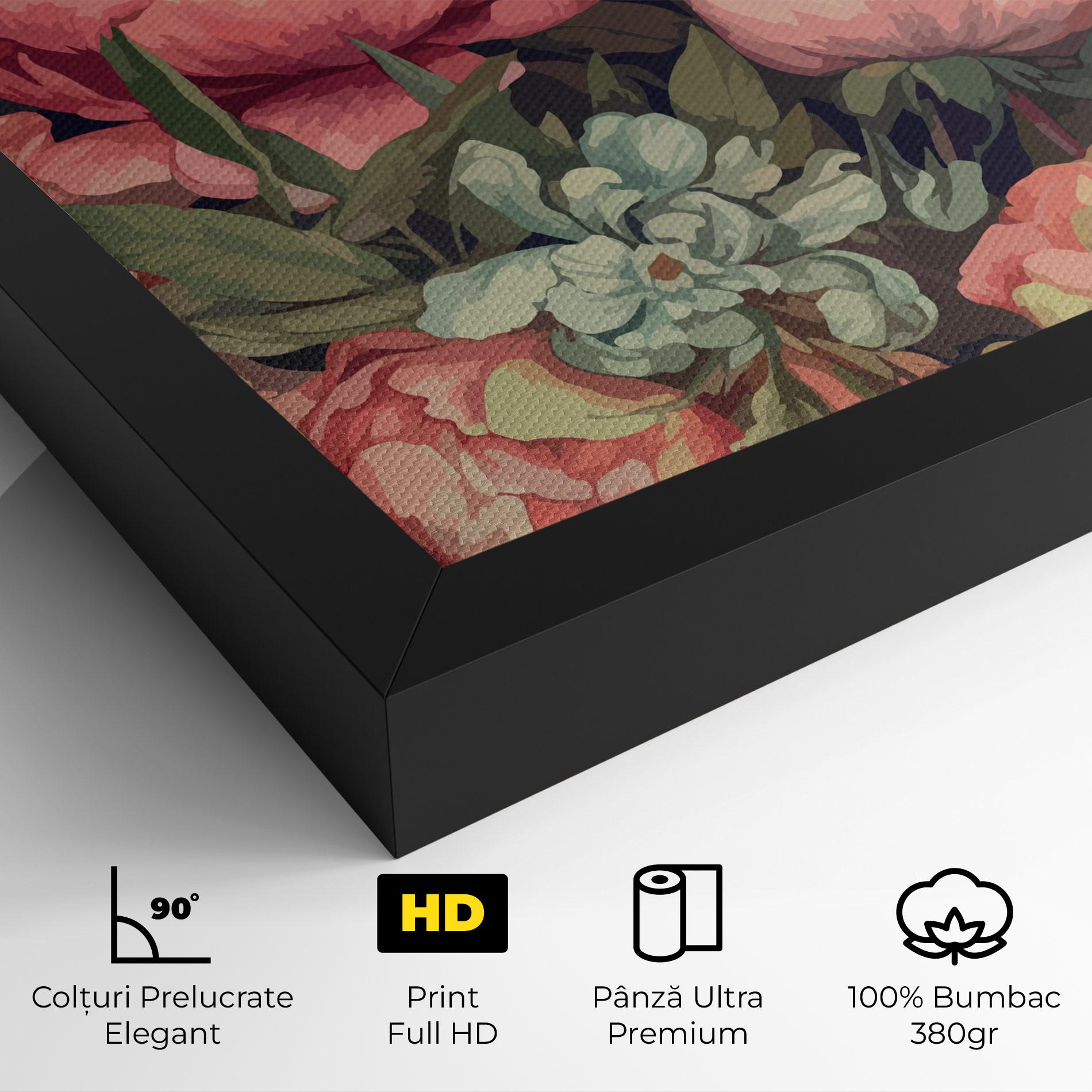 Tablou Canvas Pretty Artistic Peony mockup 4