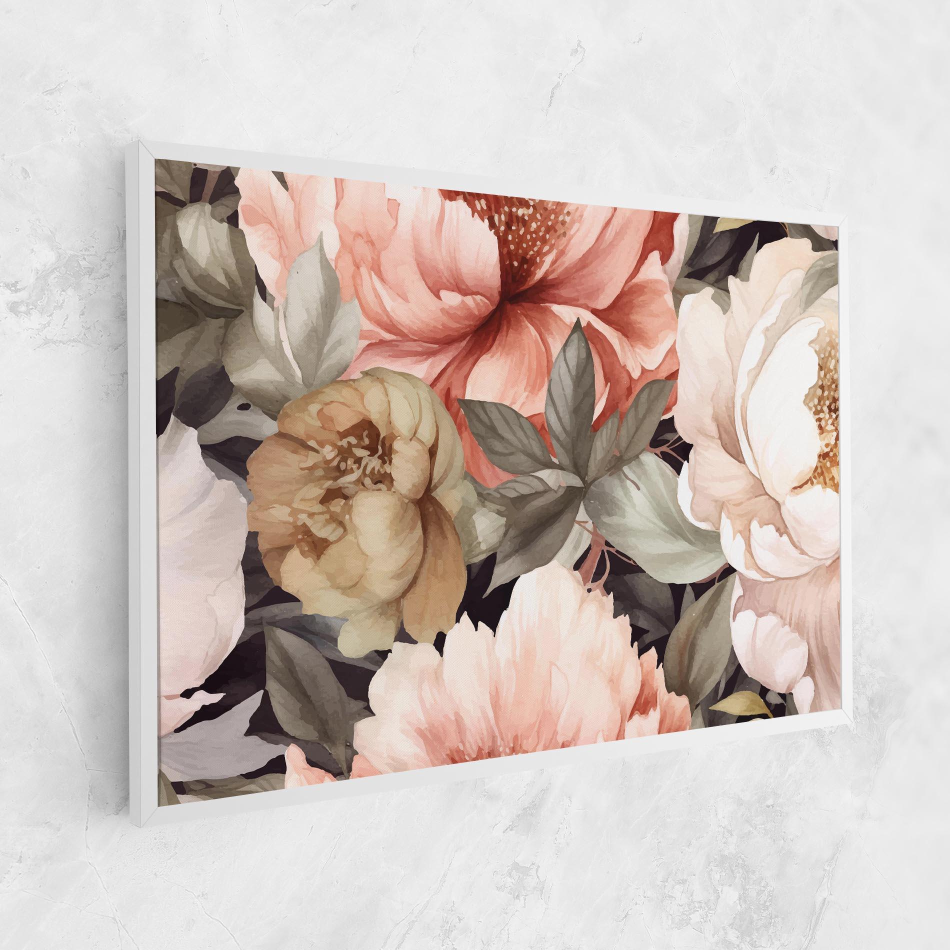 Tablou Canvas Cream Pink Peony mockup 1