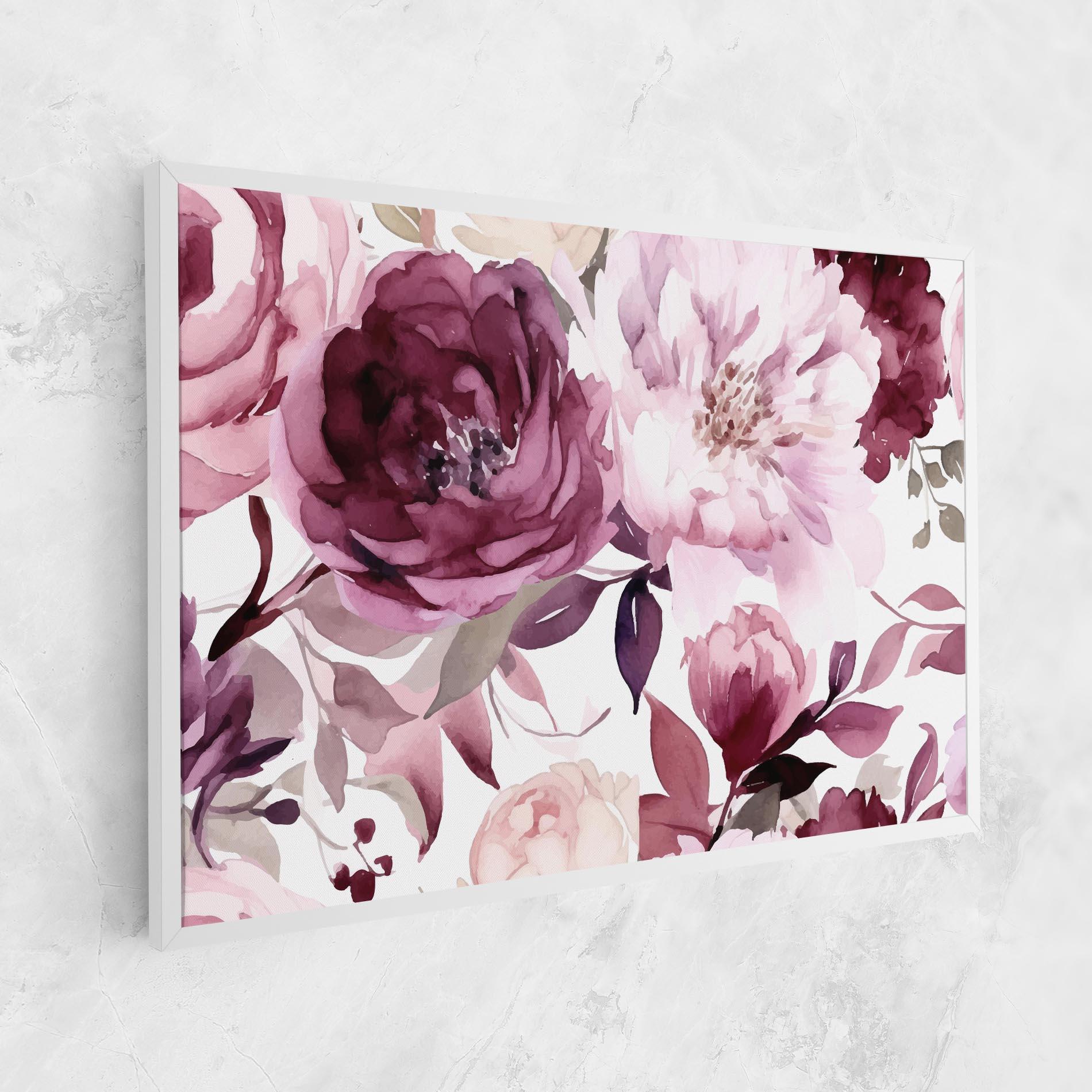 Tablou Canvas Peony Pink Purple mockup 1