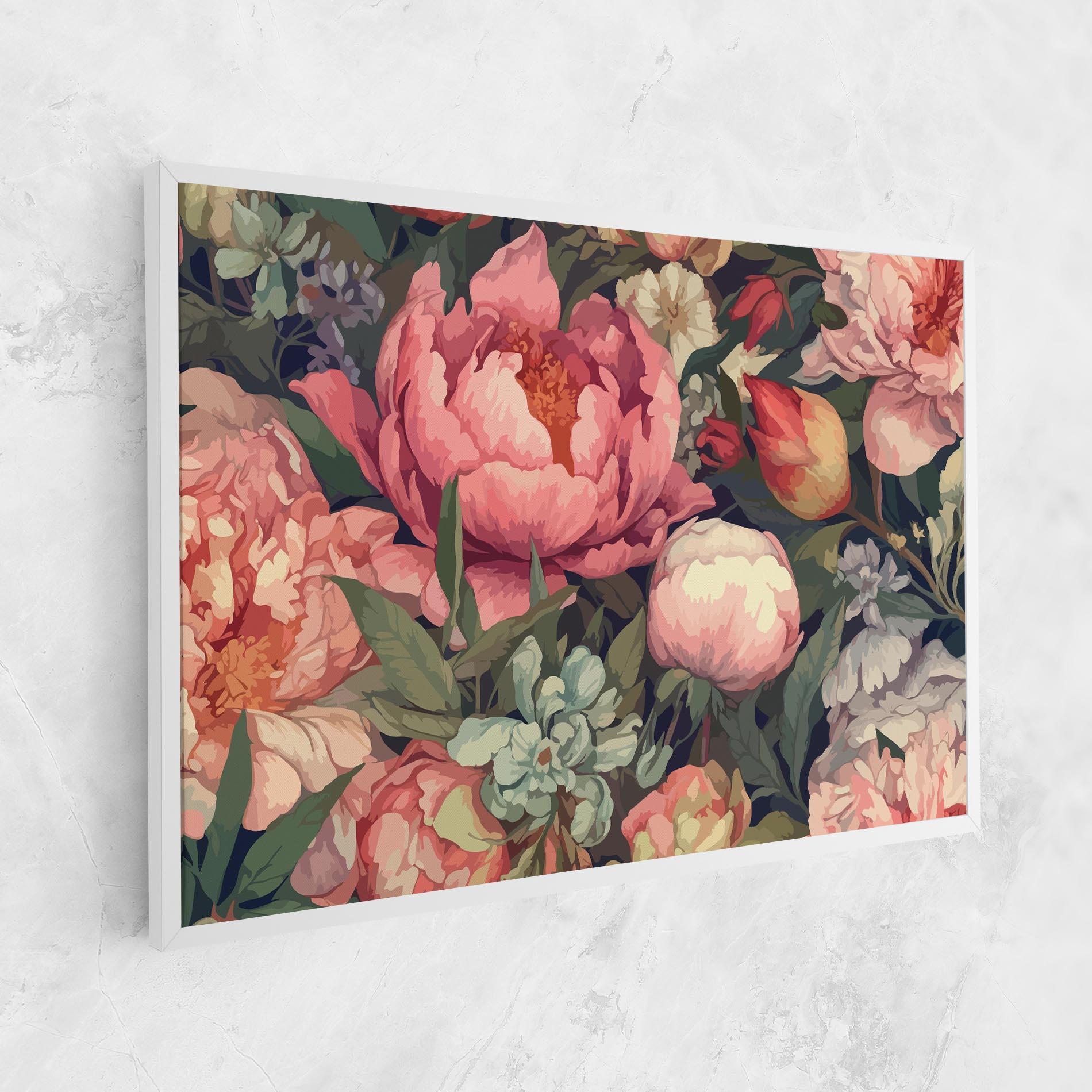 Tablou Canvas Pretty Artistic Peony mockup 1