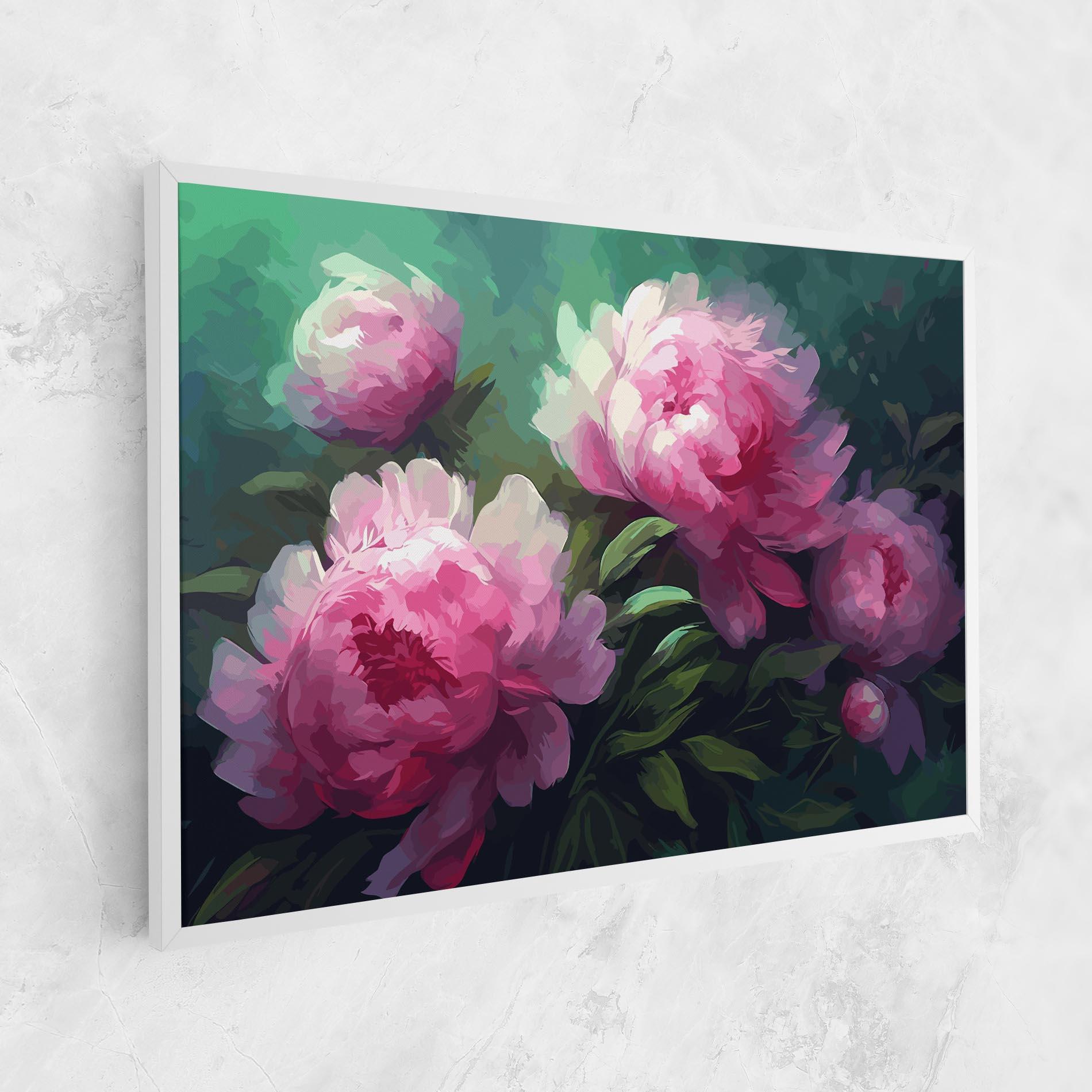 Tablou Canvas Pretty Peony Paint mockup 1