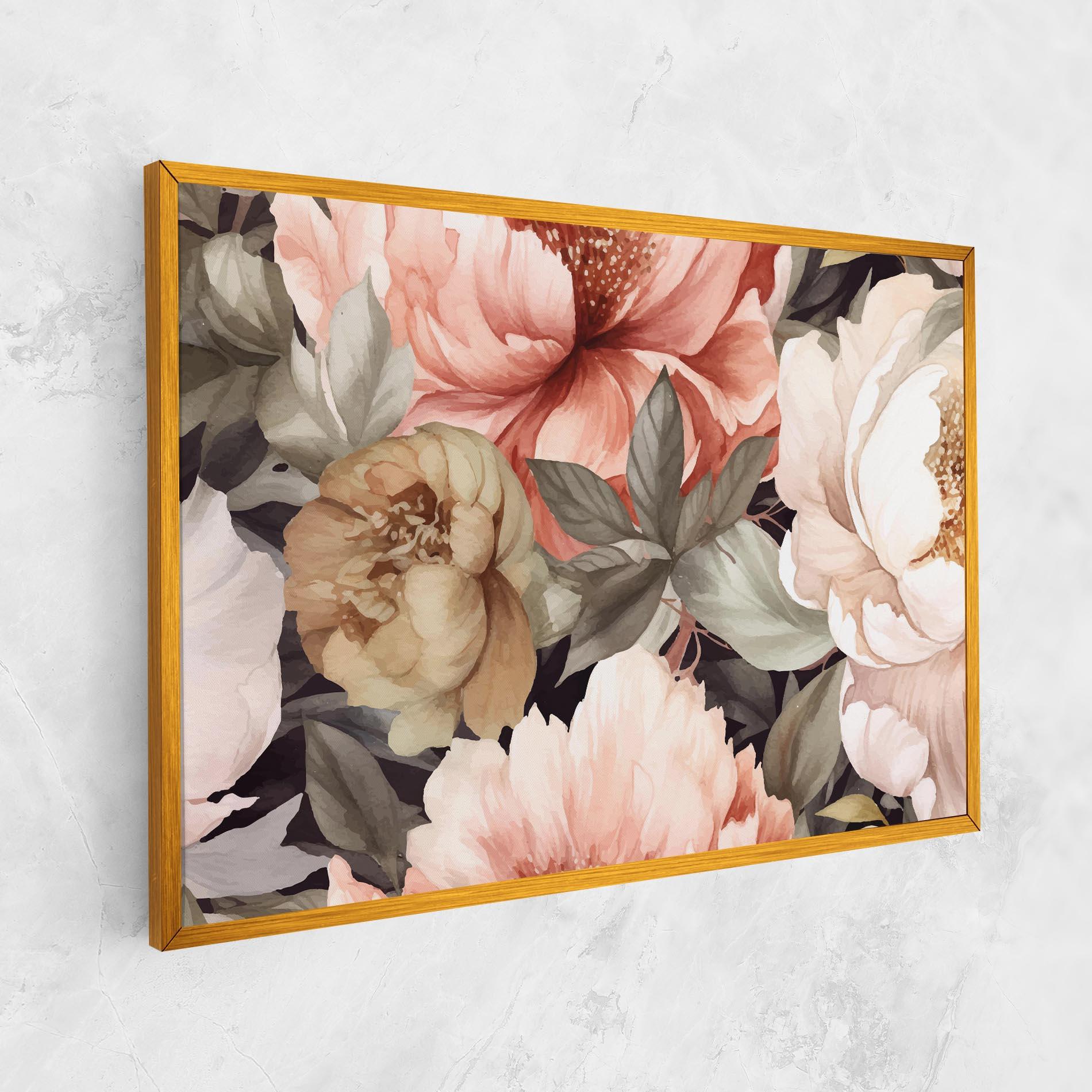Tablou Canvas Cream Pink Peony mockup 1