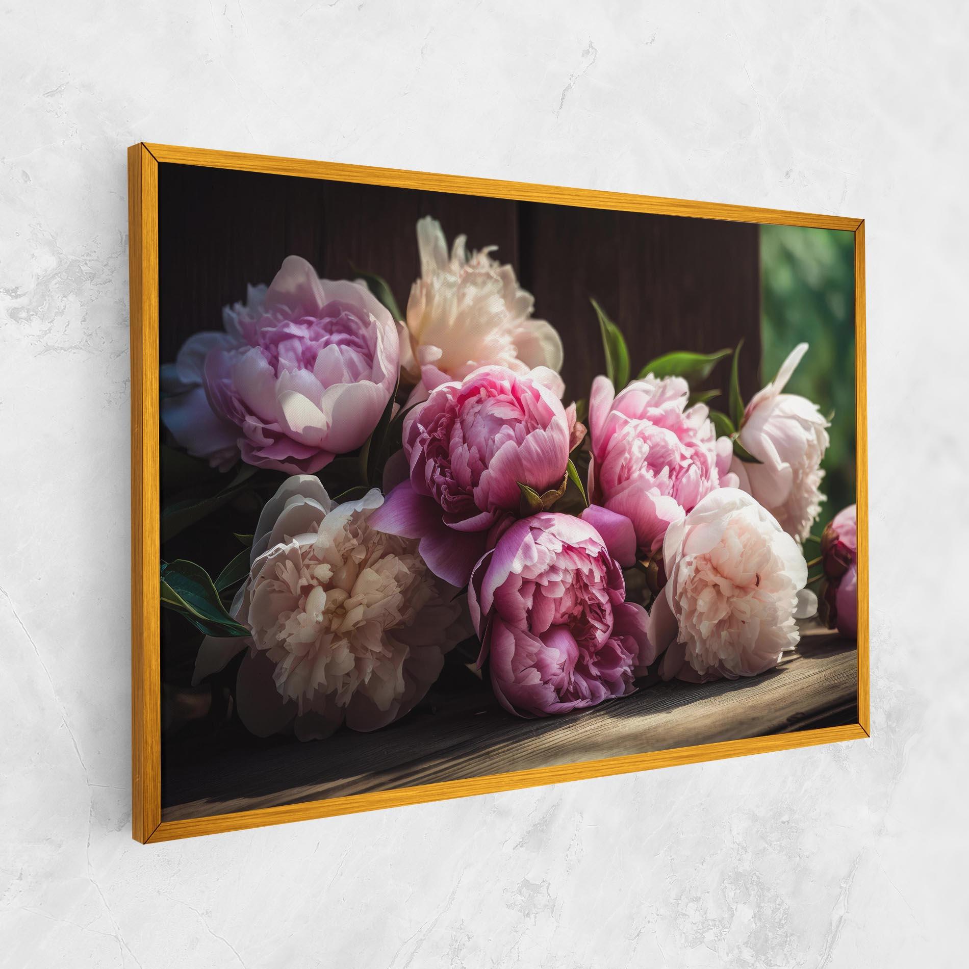 Tablou Canvas Peonies On The Table mockup 1