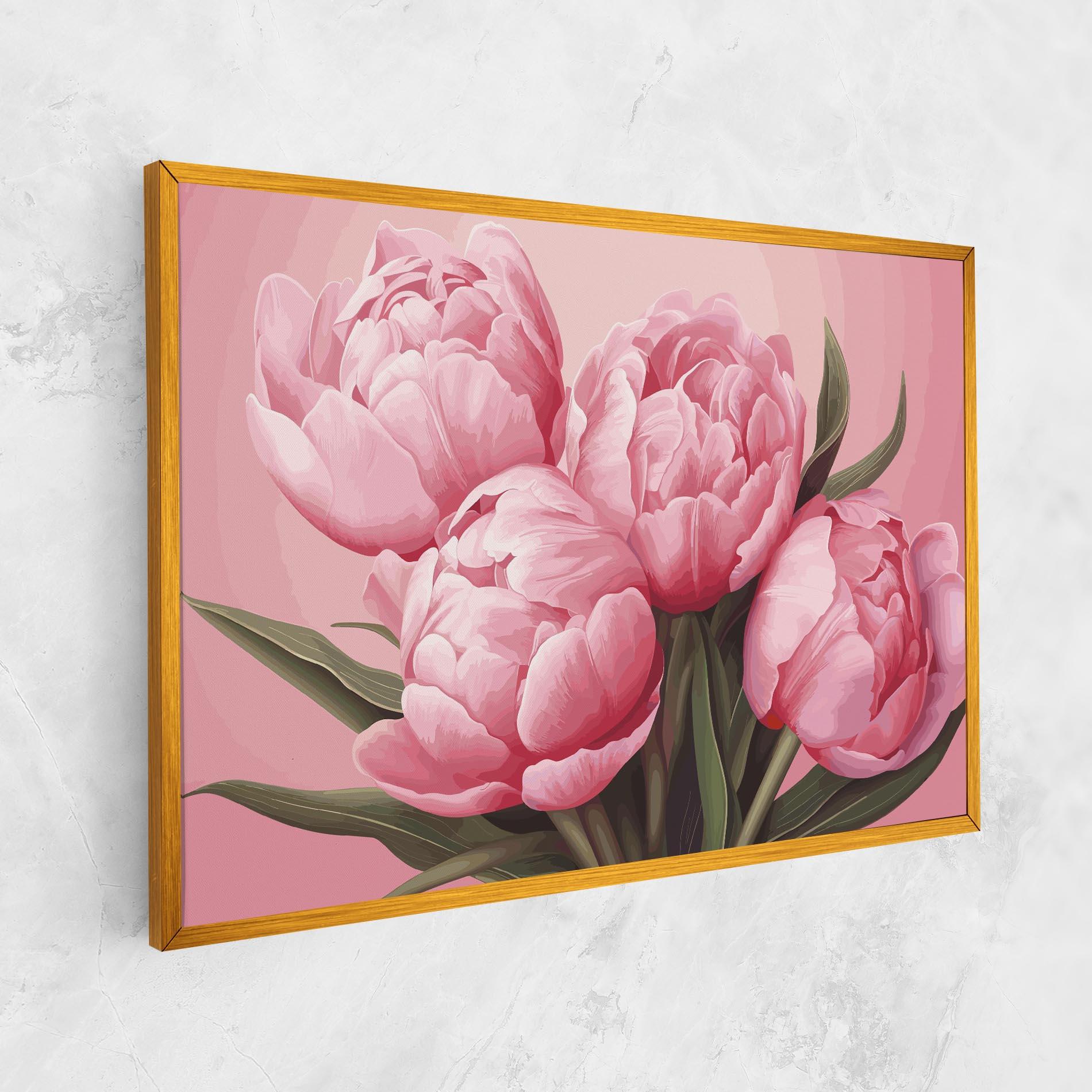 Tablou Canvas Peony On Pink mockup 1