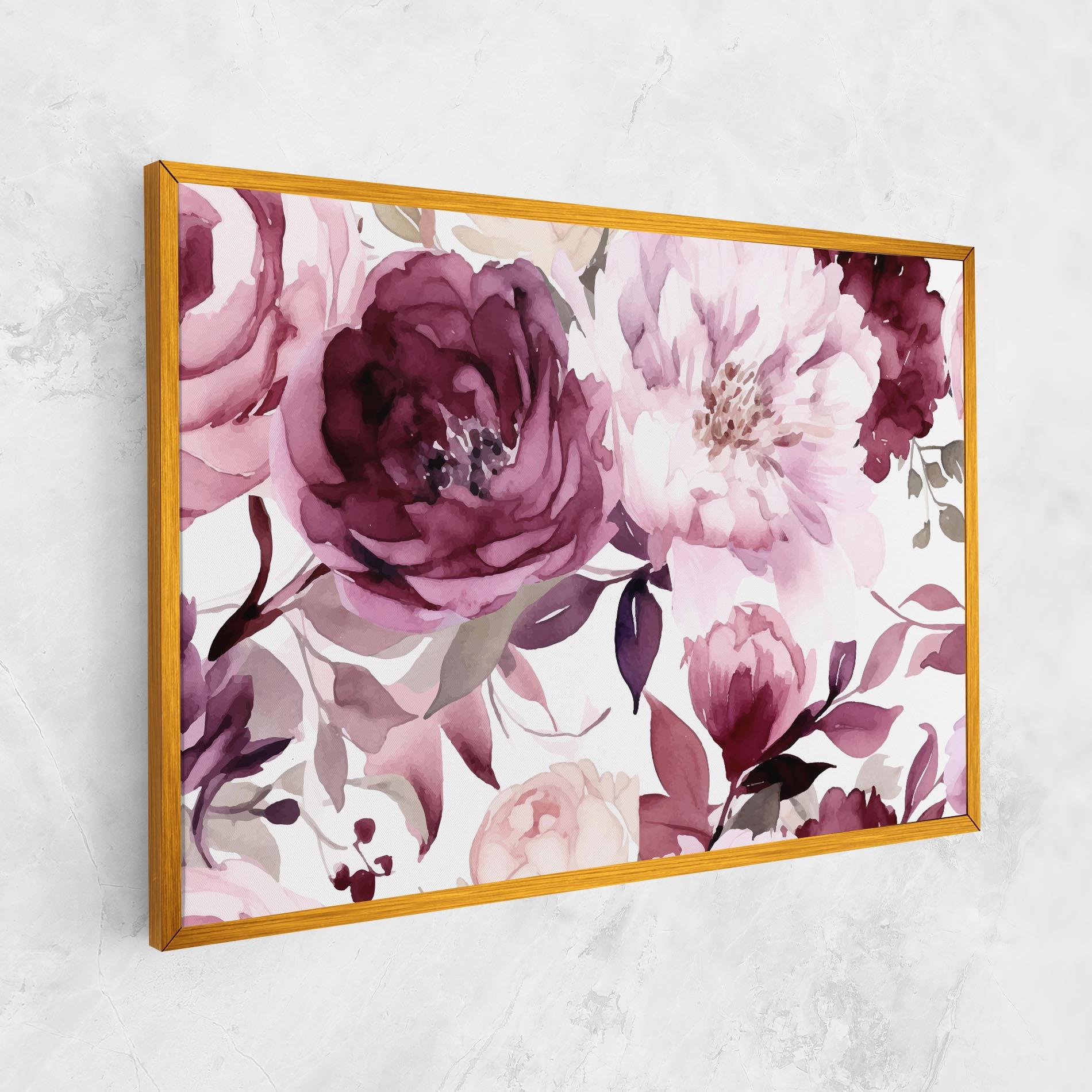 Tablou Canvas Peony Pink Purple mockup 1