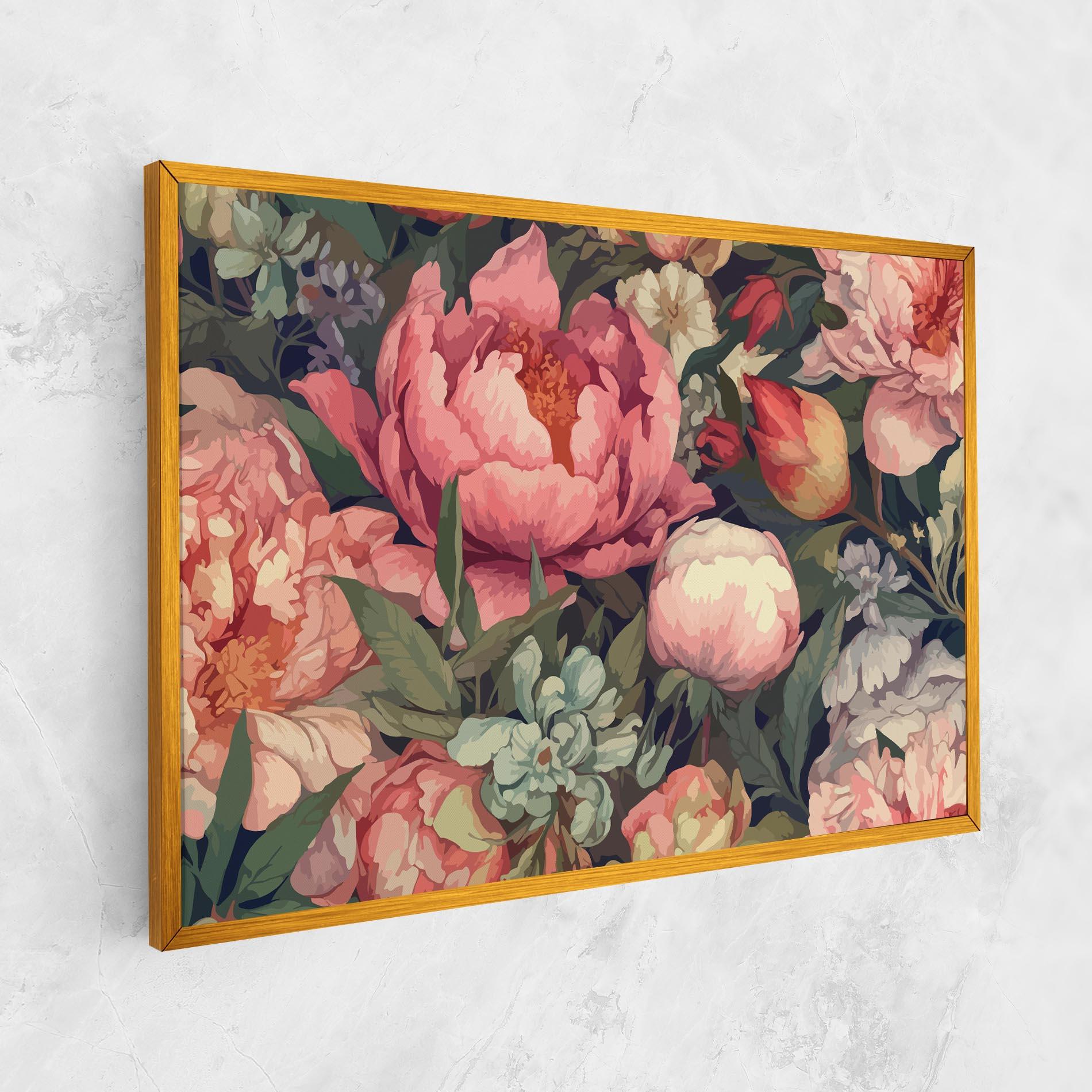 Tablou Canvas Pretty Artistic Peony mockup 1