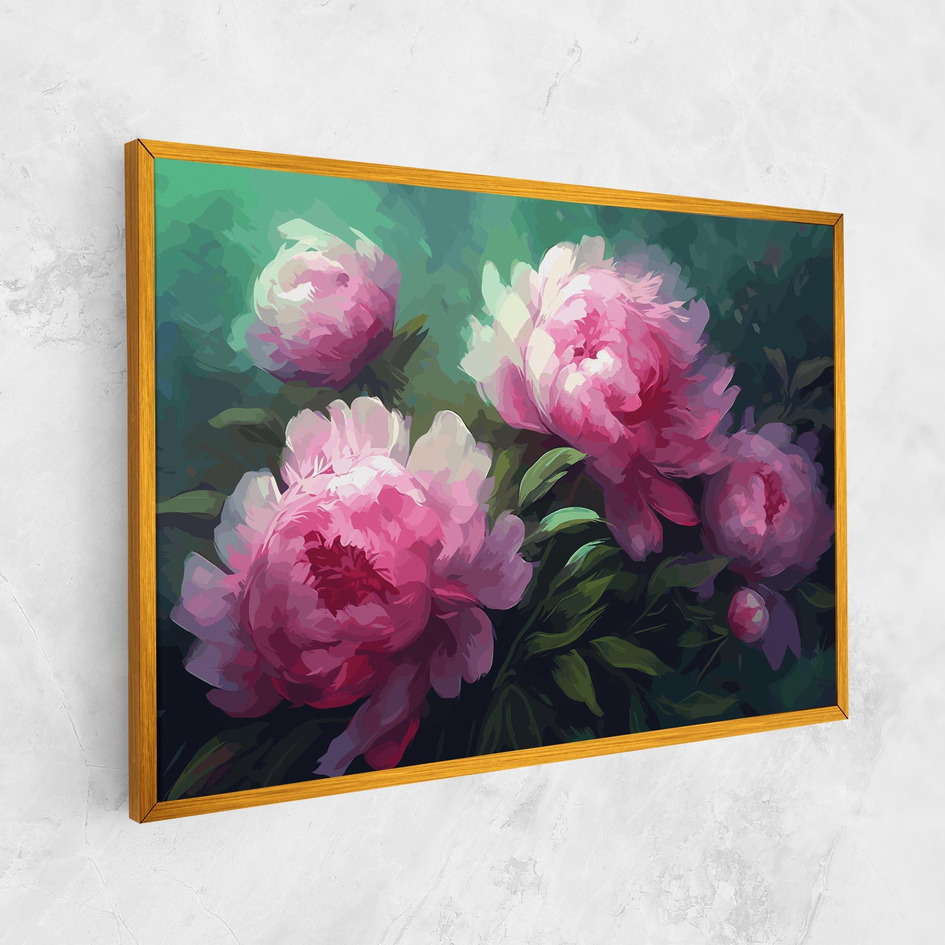 Tablou Canvas Pretty Peony Paint mockup 1