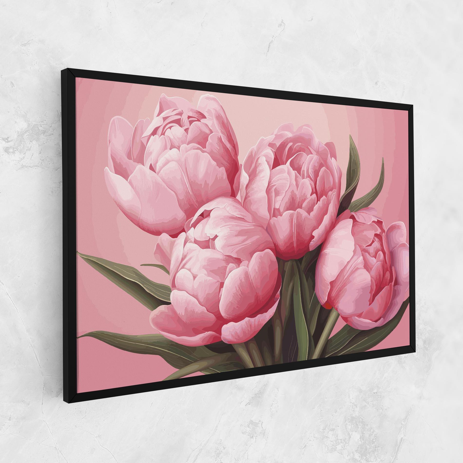 Tablou Canvas Peony On Pink mockup 1