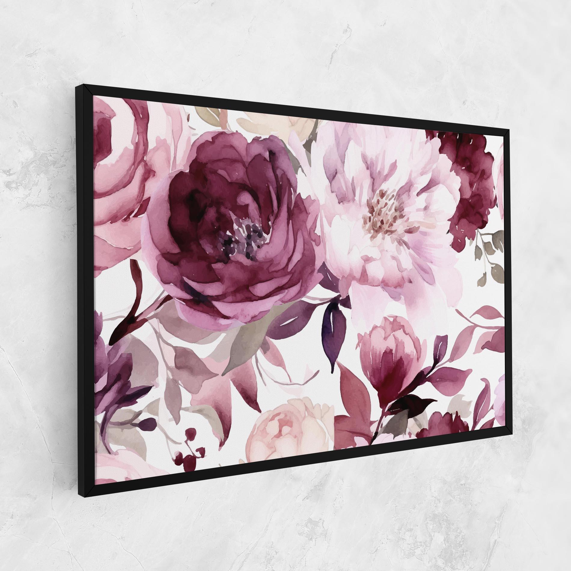 Tablou Canvas Peony Pink Purple mockup 1