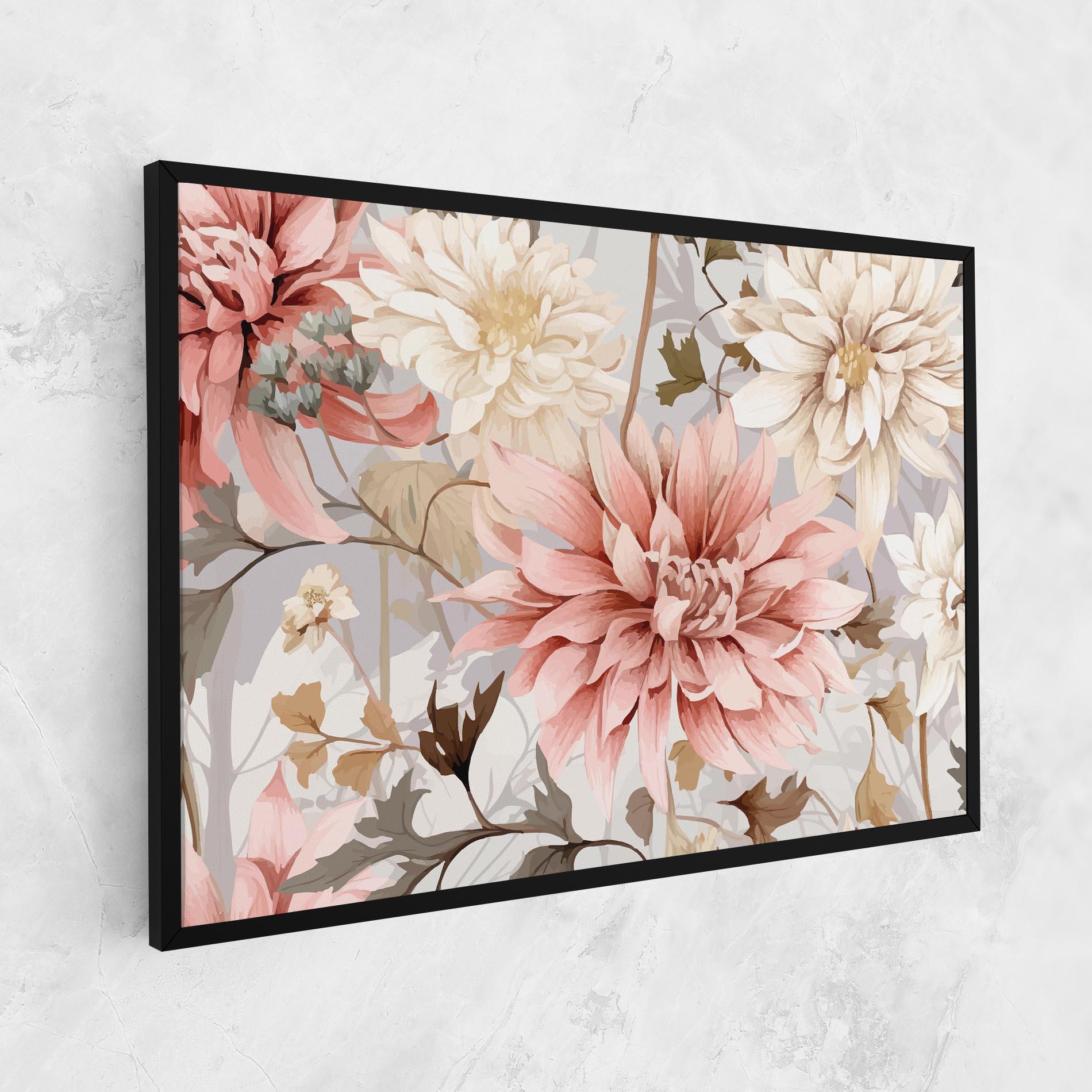 Tablou Canvas Pink Cream Open Peony mockup 1