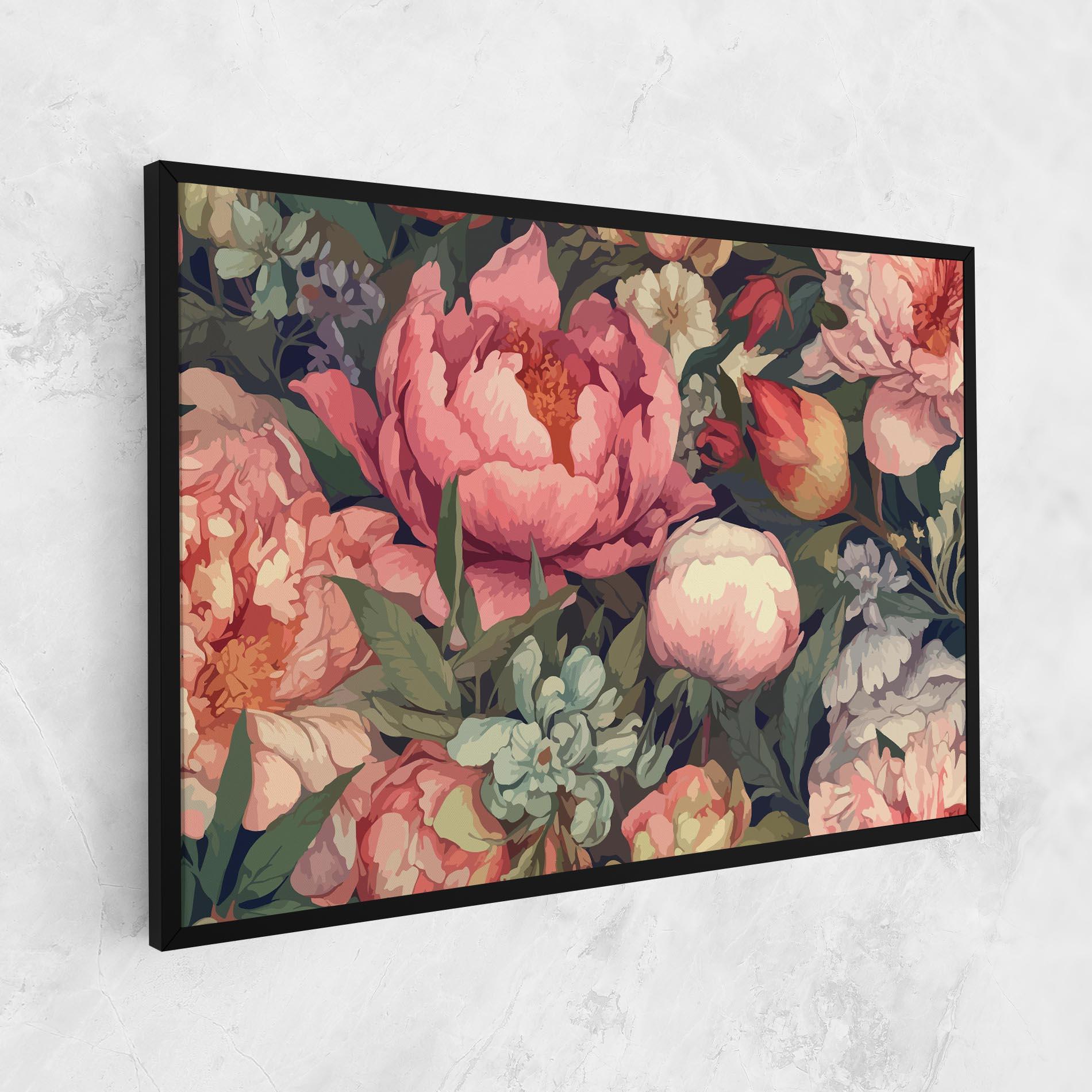Tablou Canvas Pretty Artistic Peony mockup 1