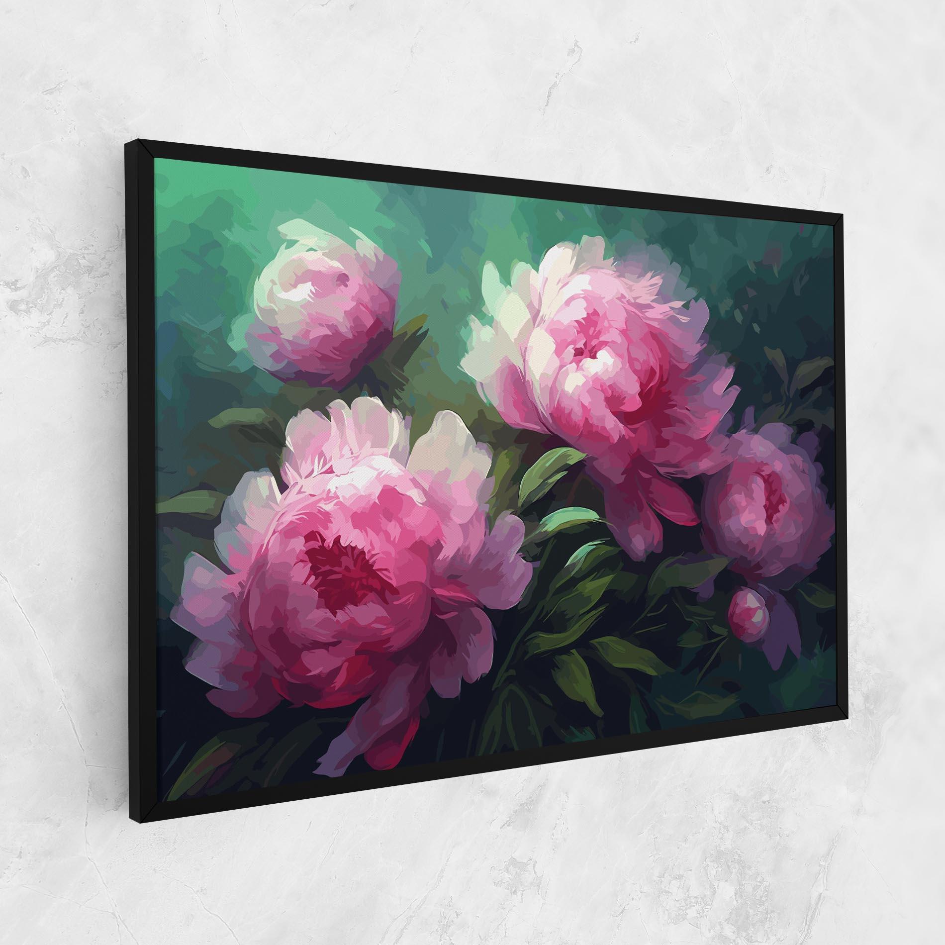 Tablou Canvas Pretty Peony Paint mockup 1