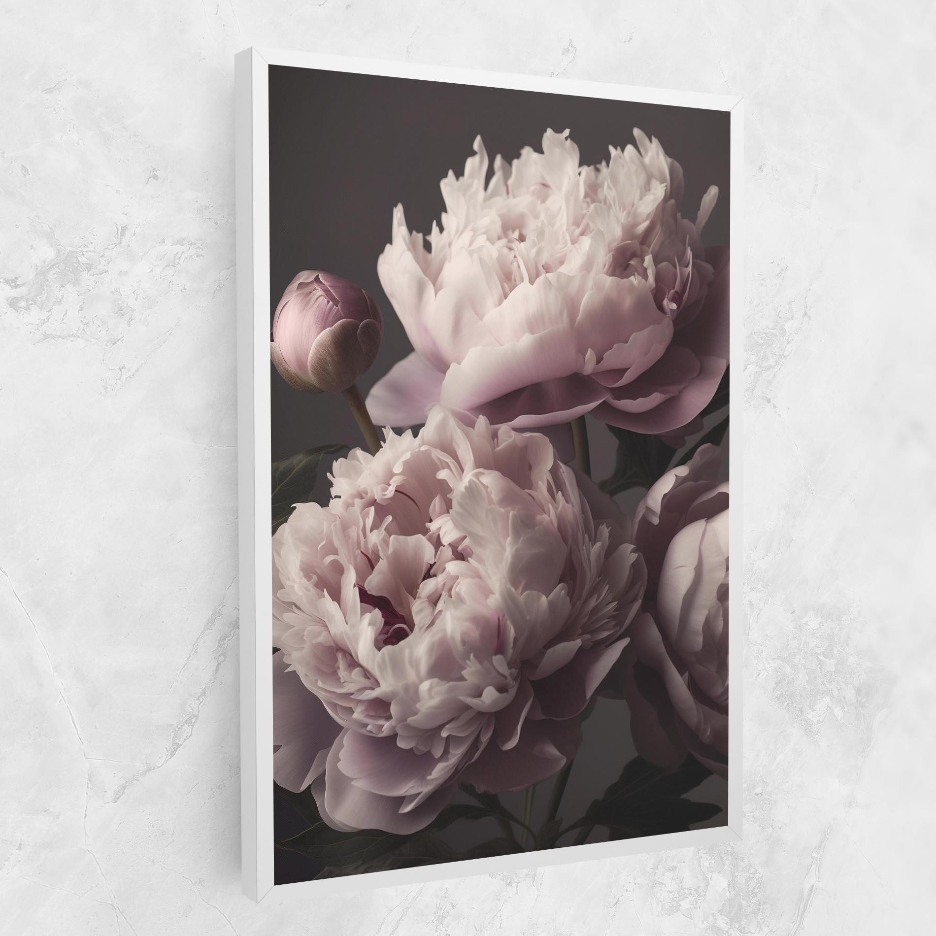 Tablou Canvas Grey Pastel Pink Peony mockup 1