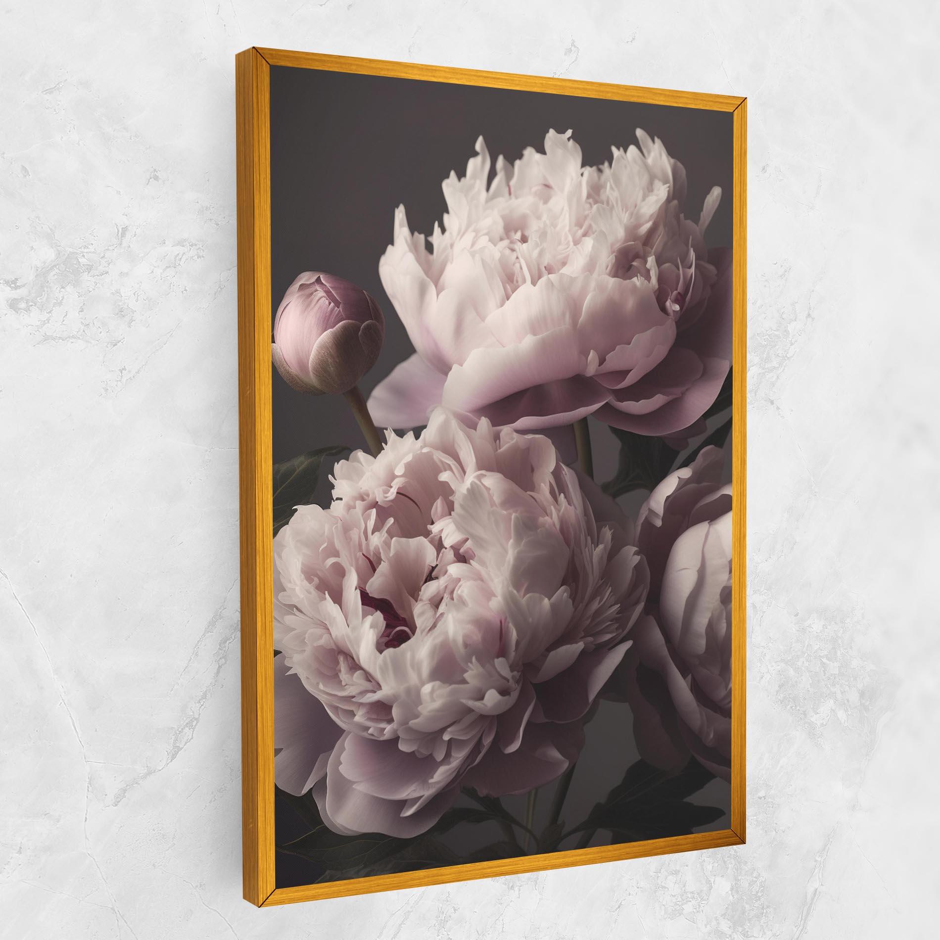 Tablou Canvas Grey Pastel Pink Peony mockup 1