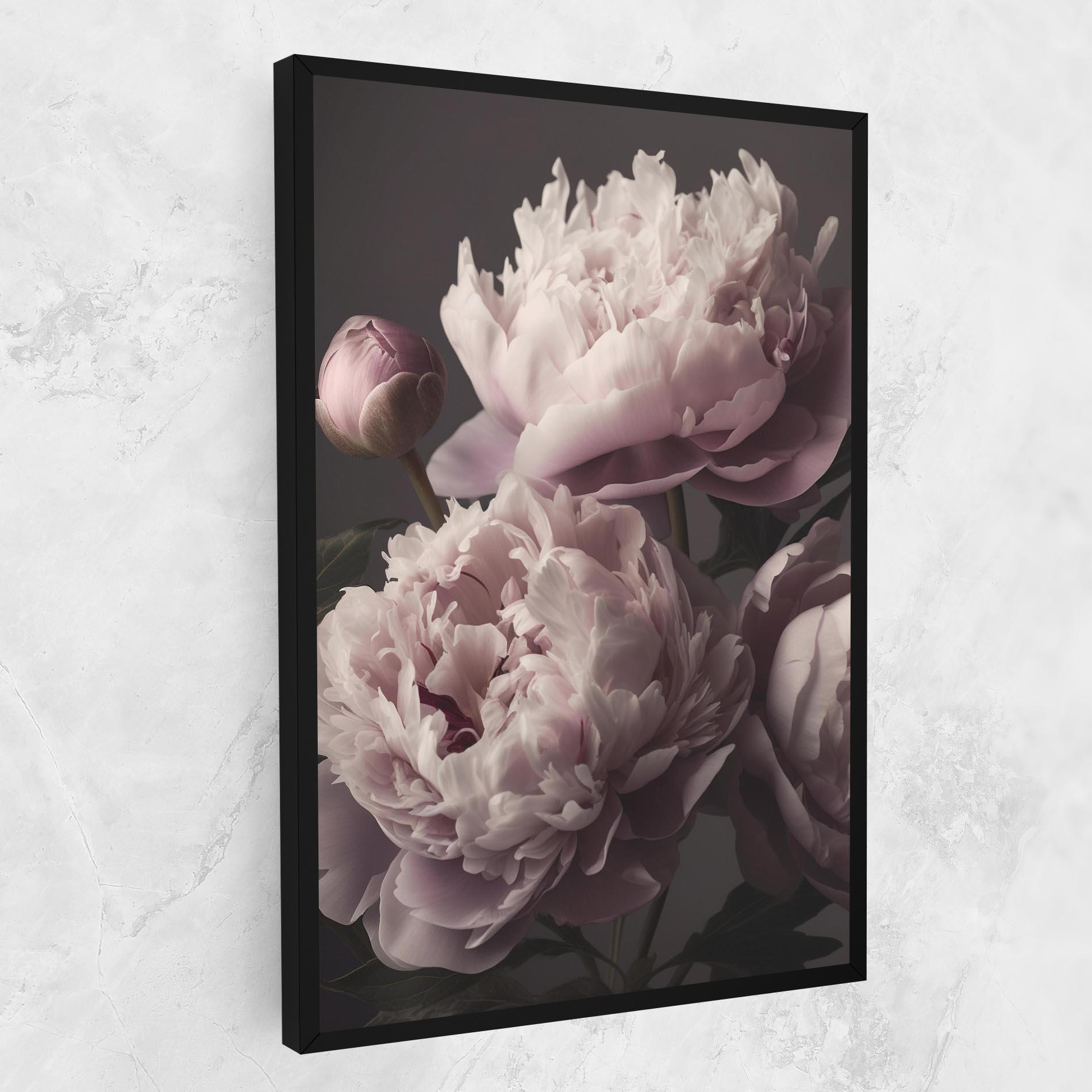 Tablou Canvas Grey Pastel Pink Peony mockup 1