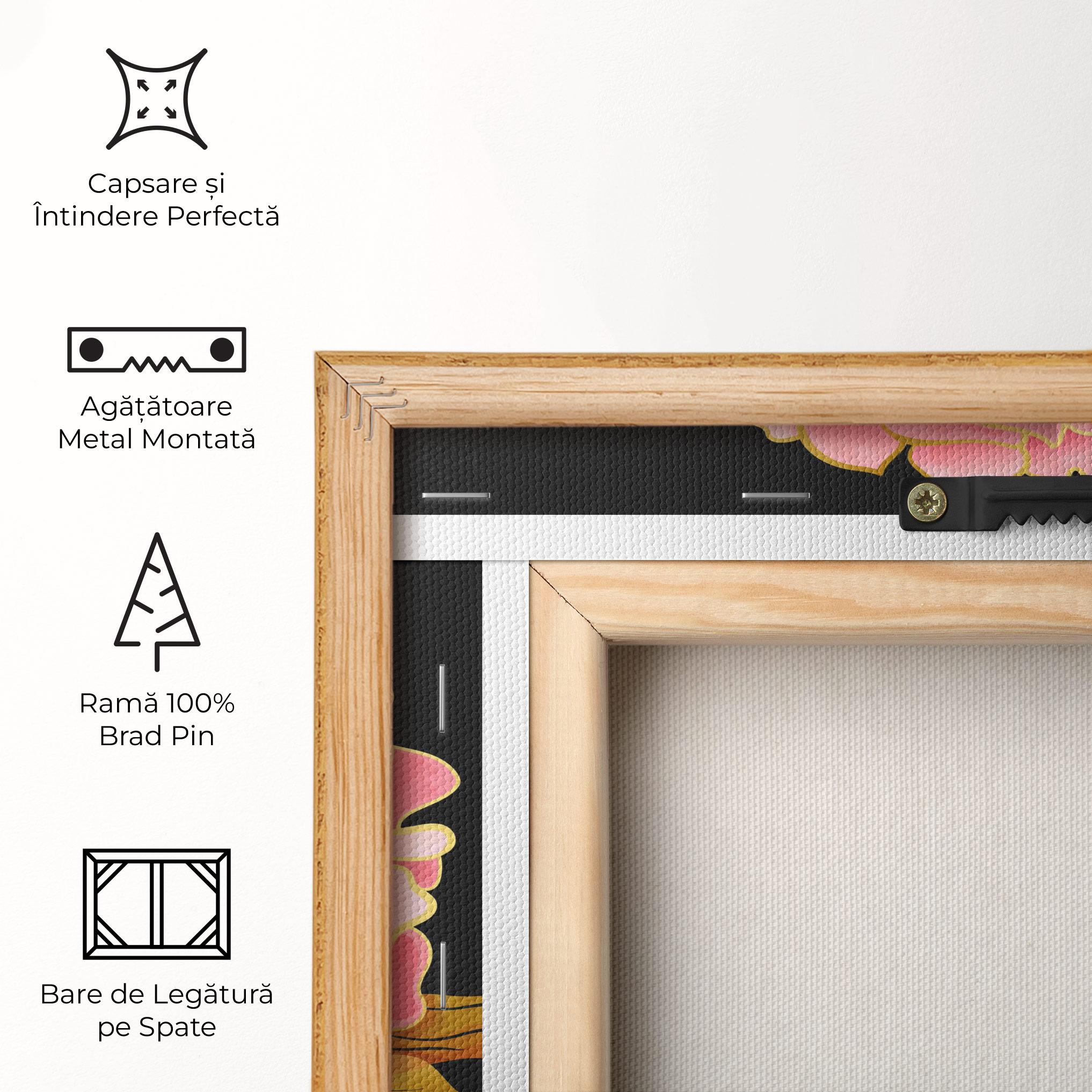 Tablou Canvas Gold Pinkk Peony mockup 5