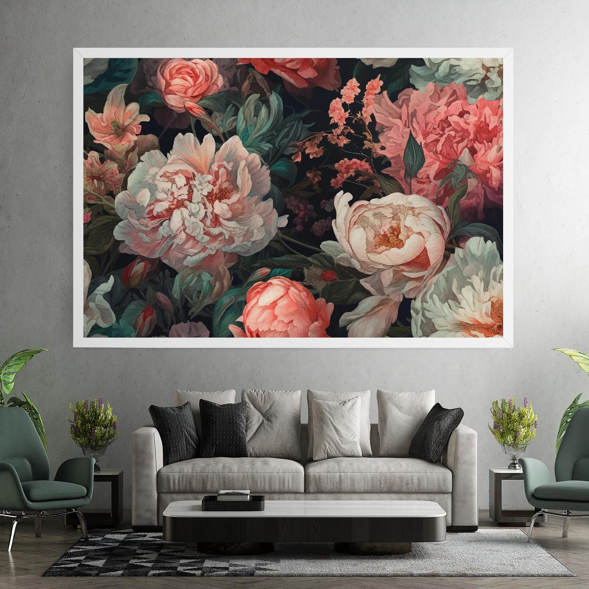 Artistic Pink Peony mockup 7