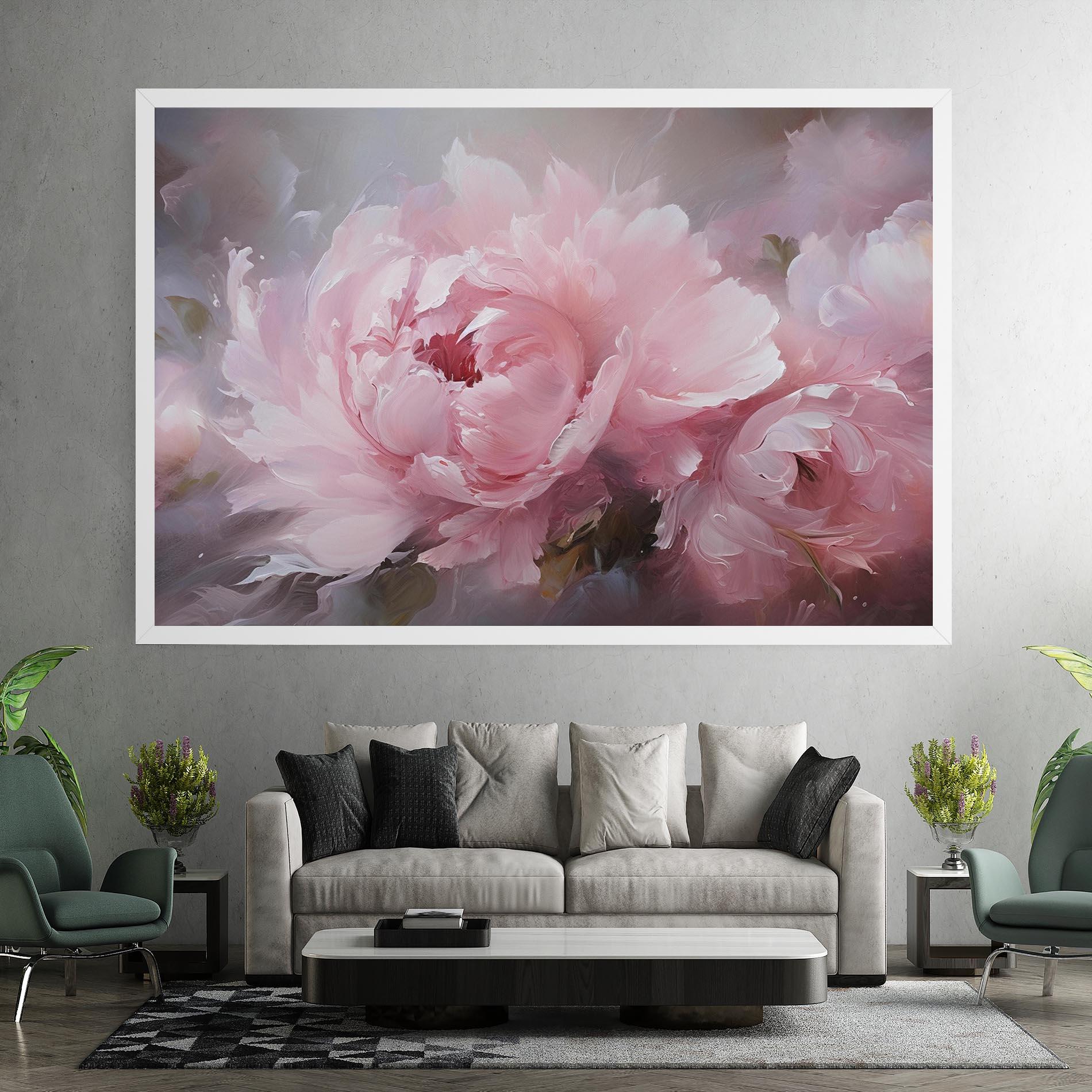 Tablou Canvas Dreamy Painting Peony mockup 7