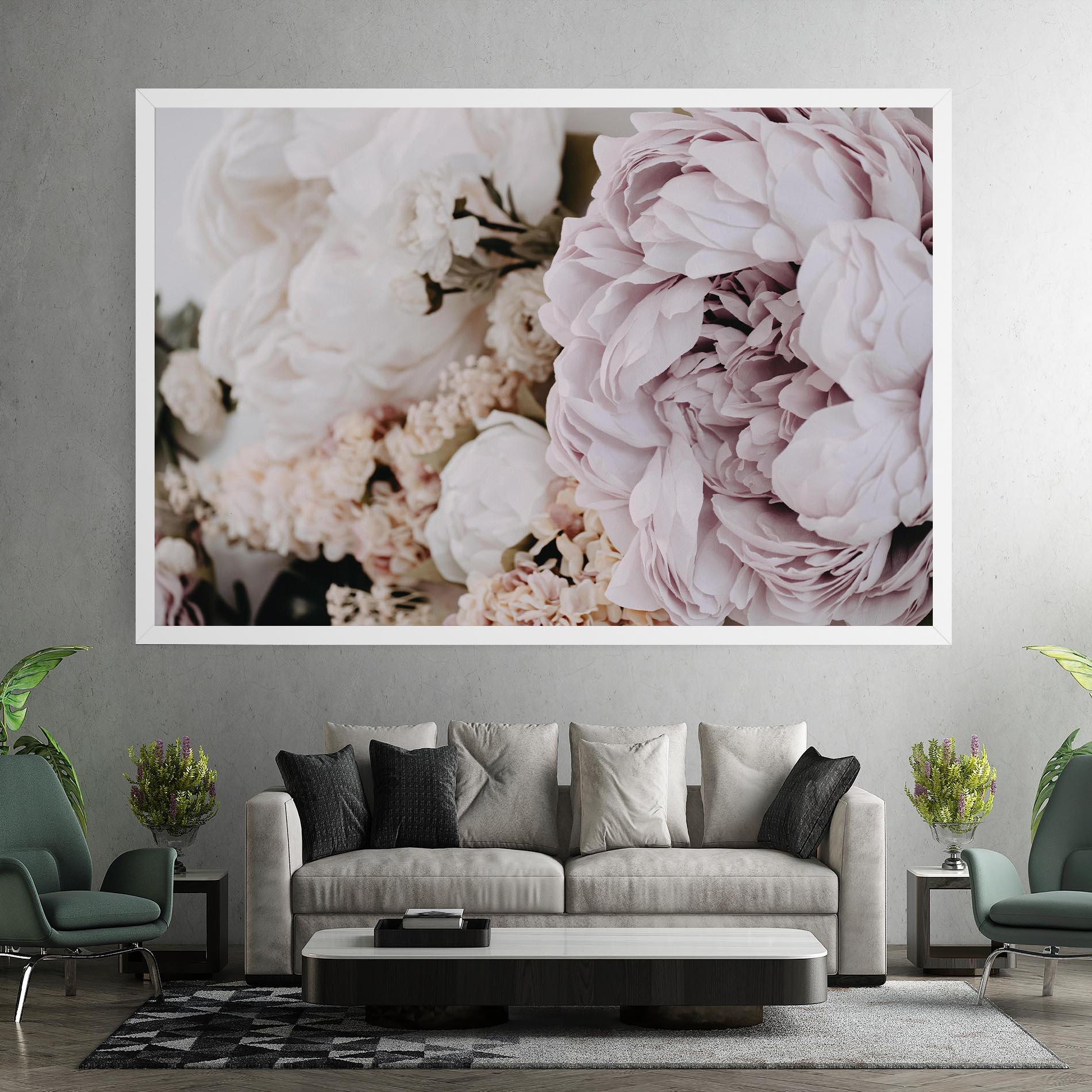 Tablou Canvas Grey Peony Bouquet mockup 7