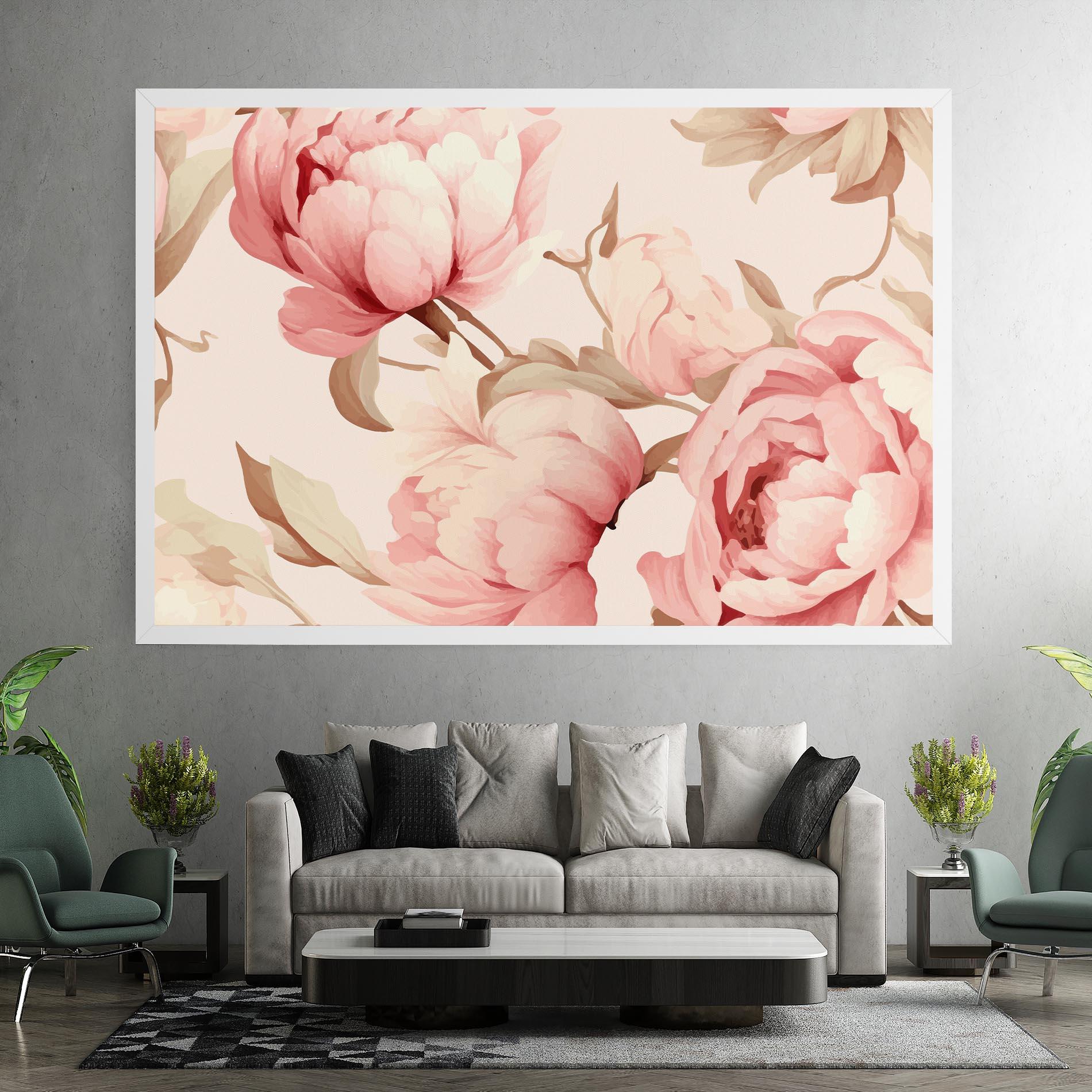 Tablou Canvas Pastel Peony mockup 7
