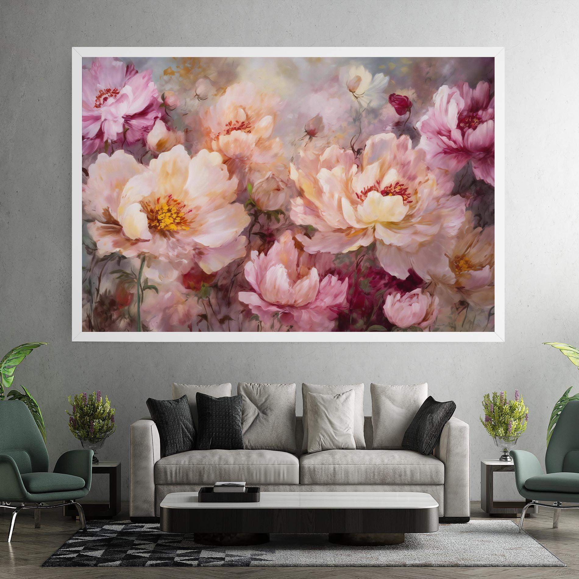 Tablou Canvas Peony Painting Art mockup 7