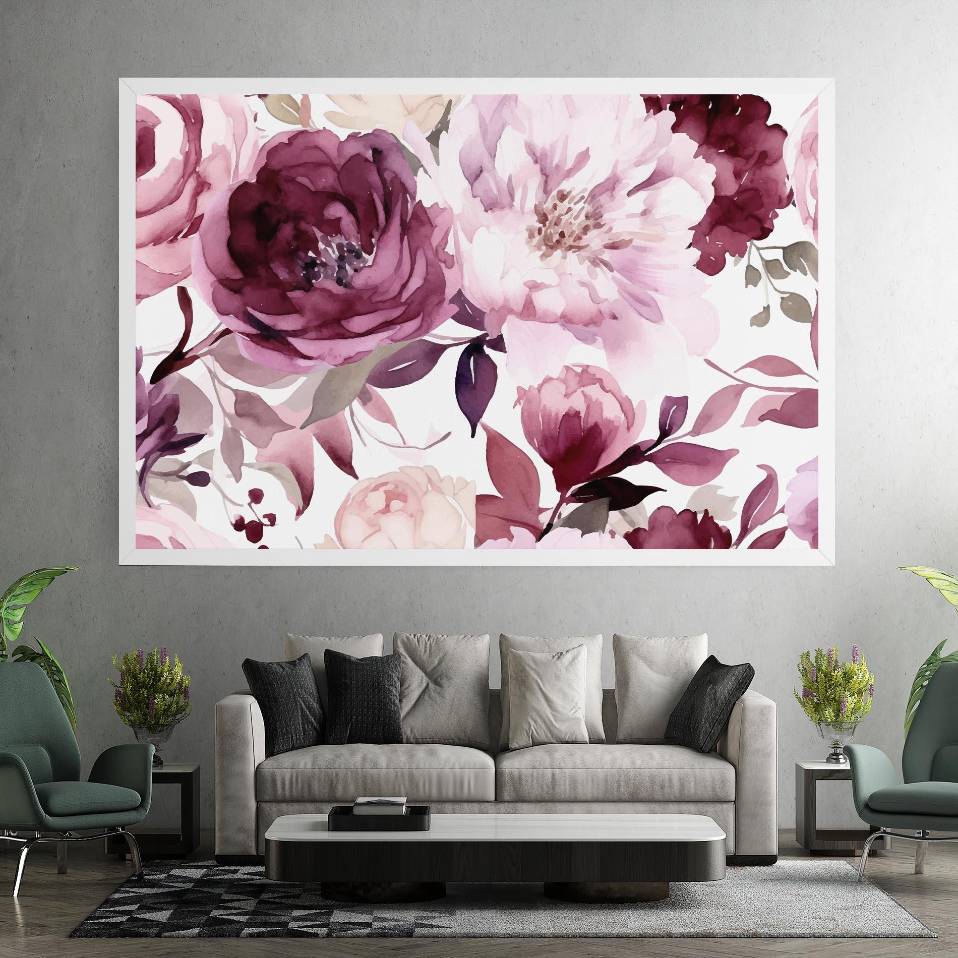 Tablou Canvas Peony Pink Purple mockup 7