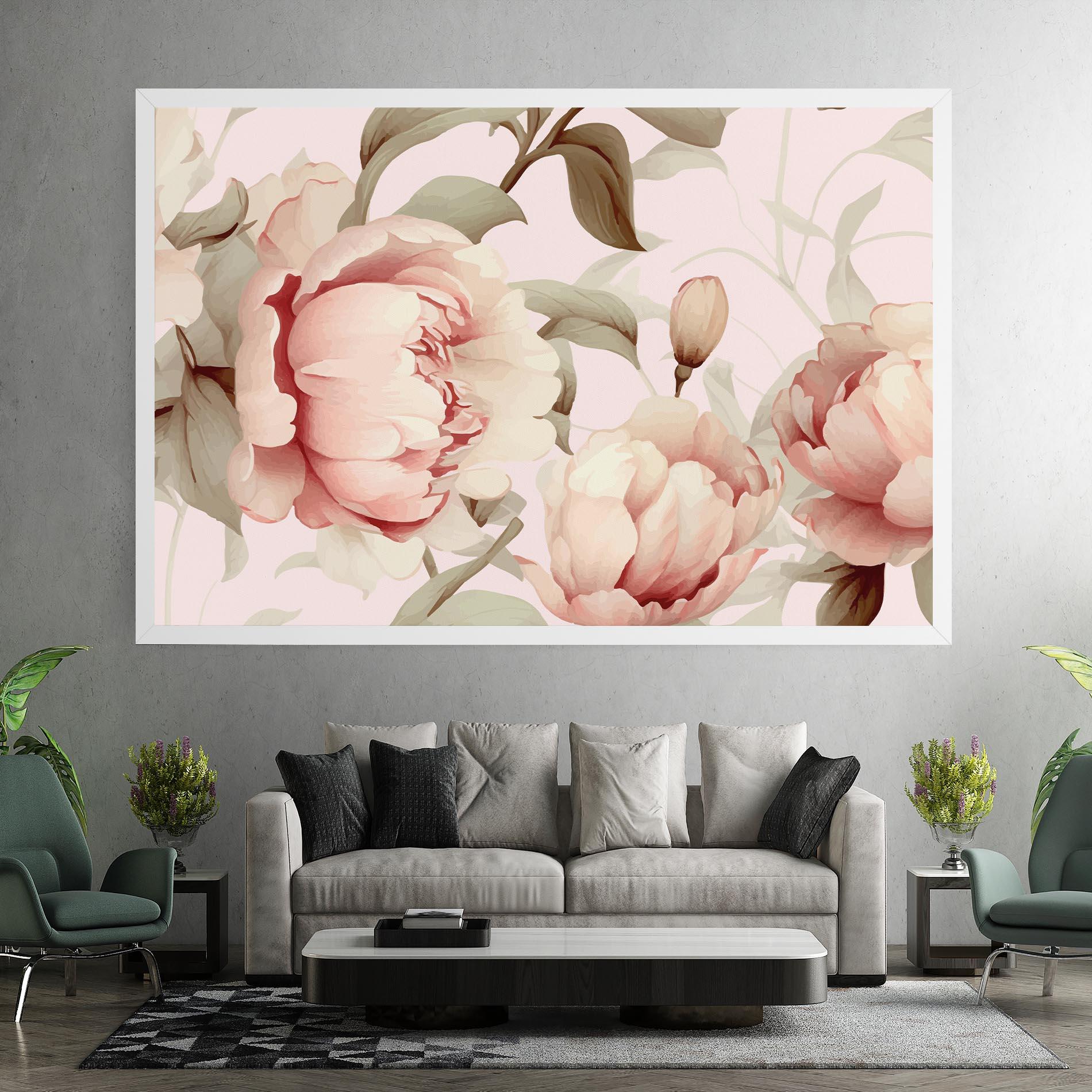 Tablou Canvas Pink Pretty Peony mockup 7