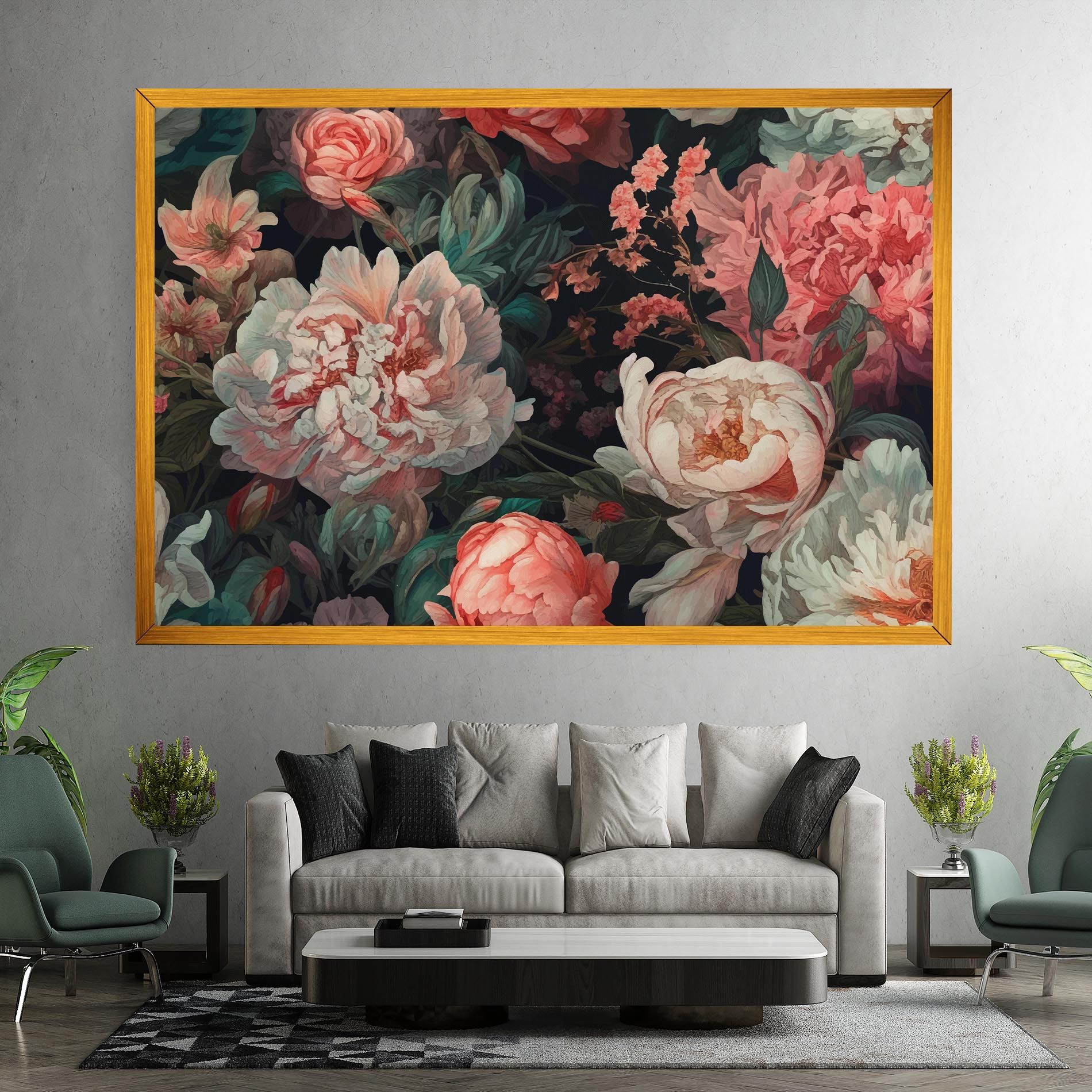 Artistic Pink Peony mockup 7