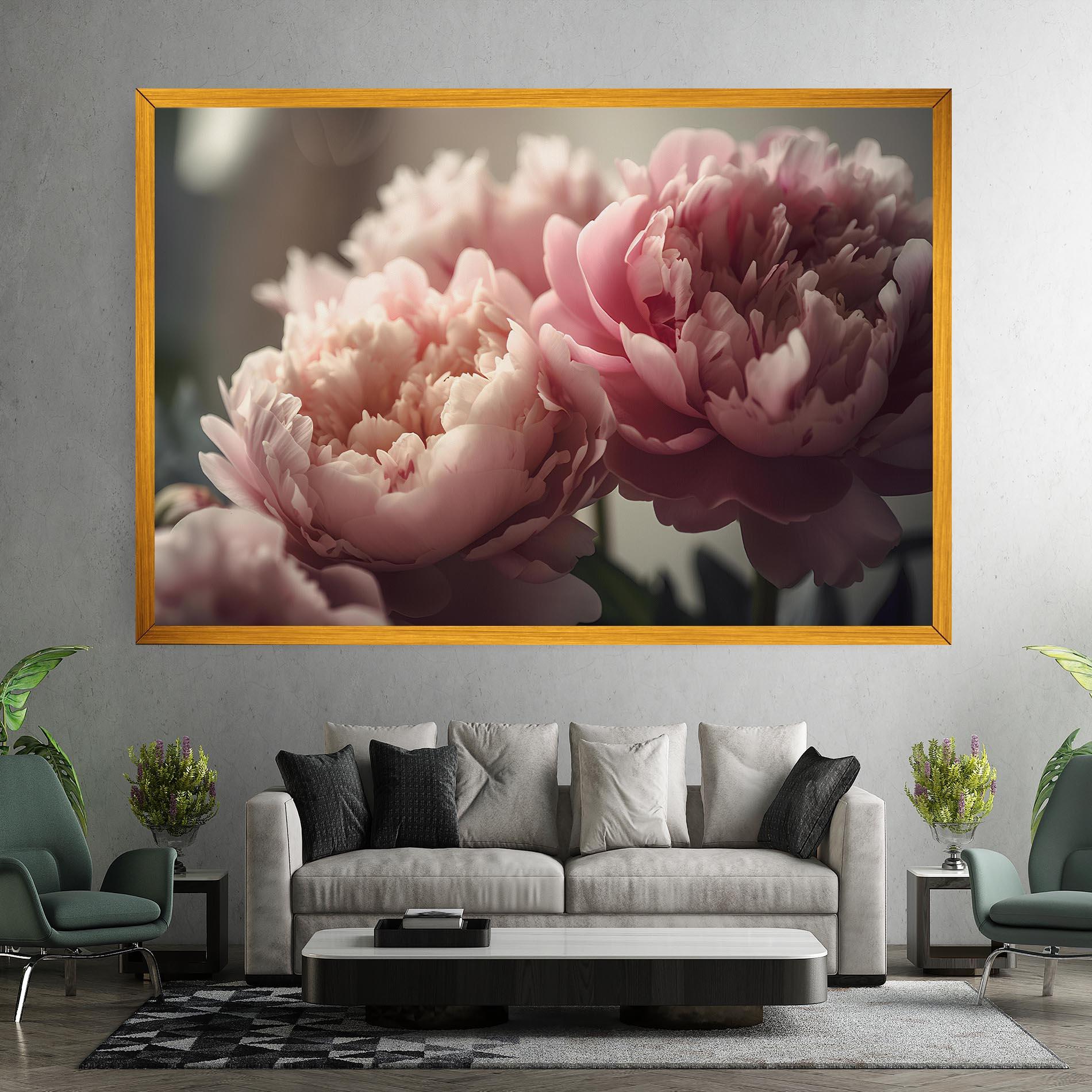 Tablou Canvas Cream Dreamy Peony mockup 7
