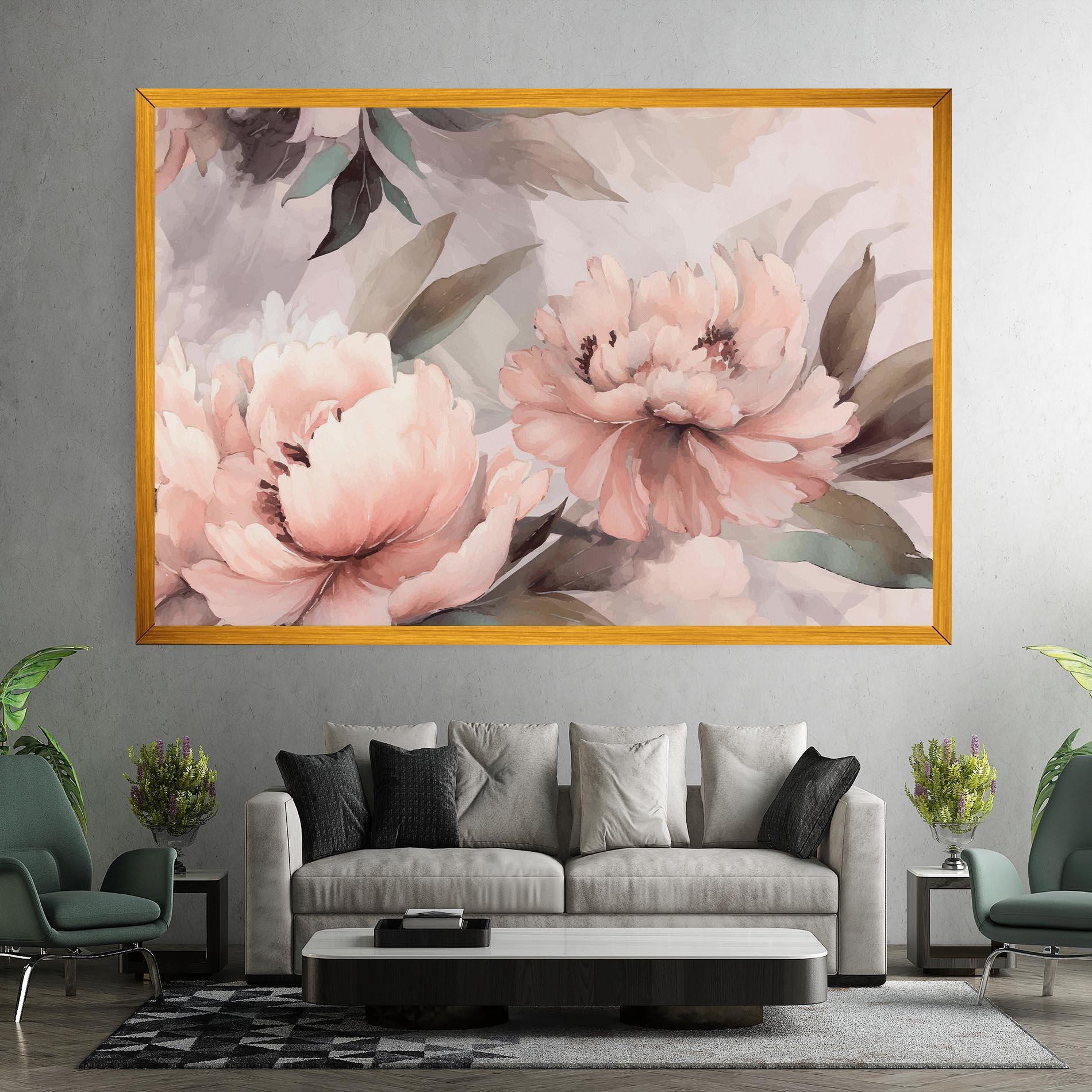 Tablou Canvas Dreamy Peony Art mockup 7