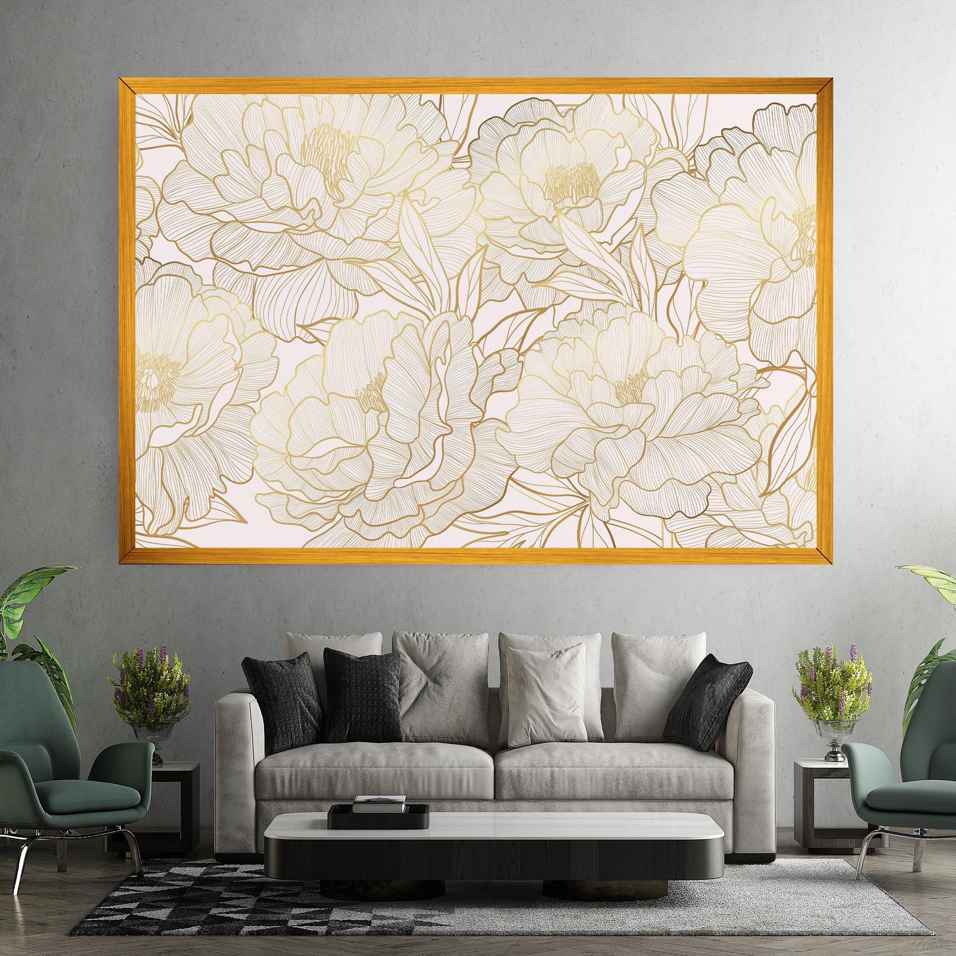 Tablou Canvas Golden Peony mockup 7