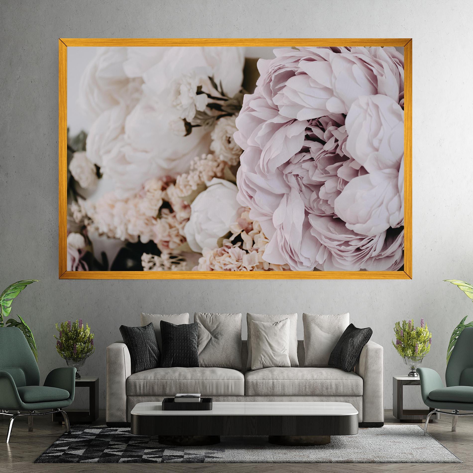 Tablou Canvas Grey Peony Bouquet mockup 7