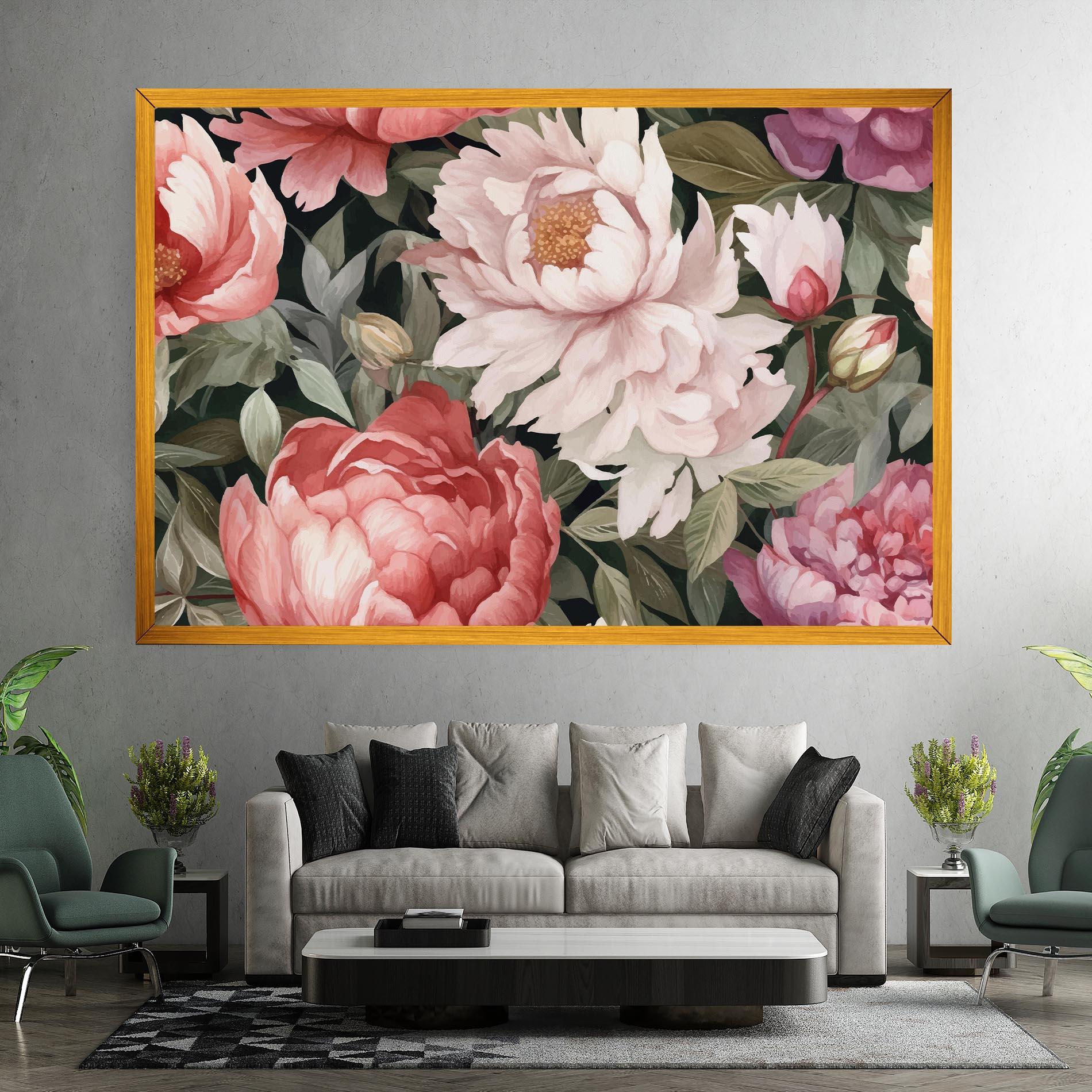 Tablou Canvas Light Peony Art mockup 7