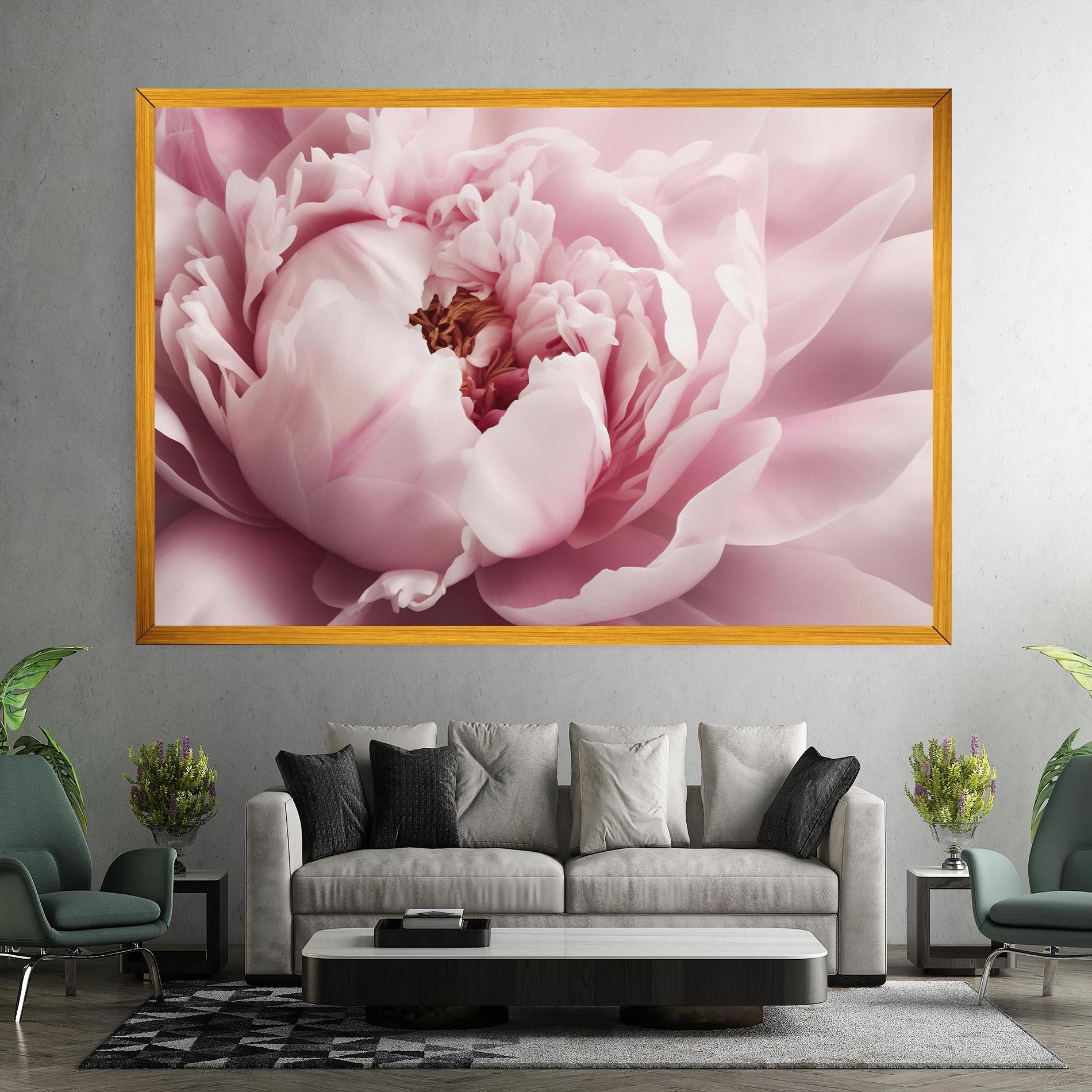 Tablou Canvas Pastel Peony Petals mockup 7